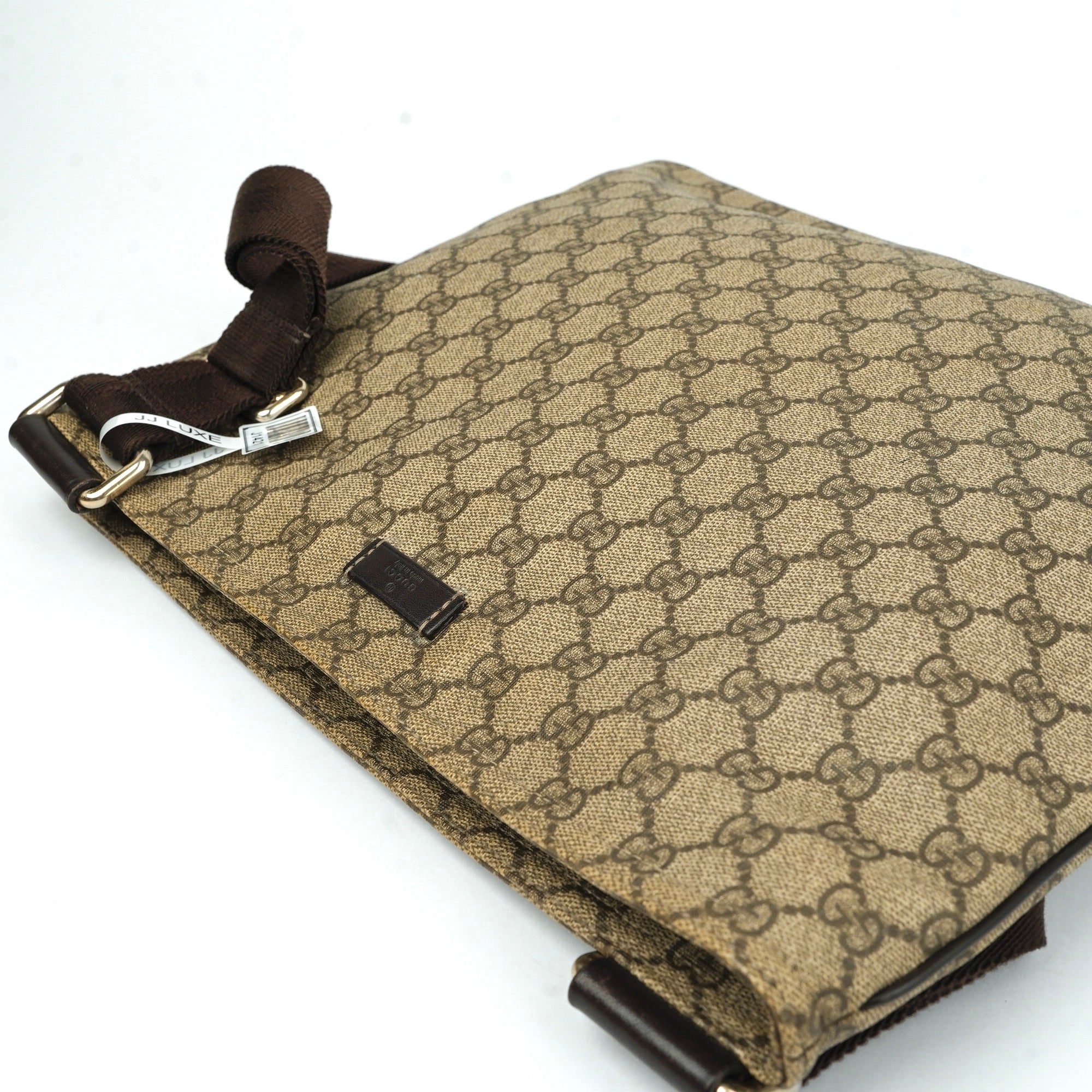 J1421 Gucci Brown GG Supreme shoulder bag- Pre Owned