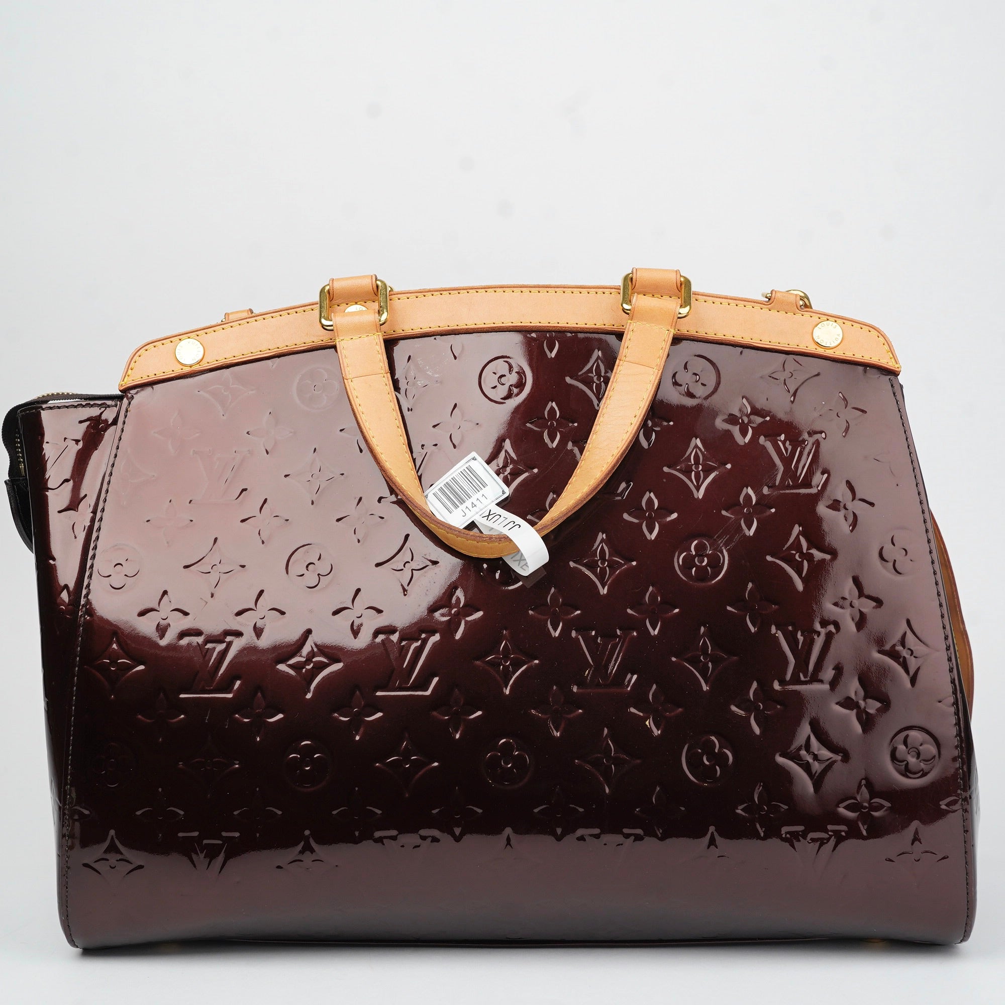 J1411 Louis Vuitton Amarante Monogram Vernis Brea GM Bag- Pre Owned