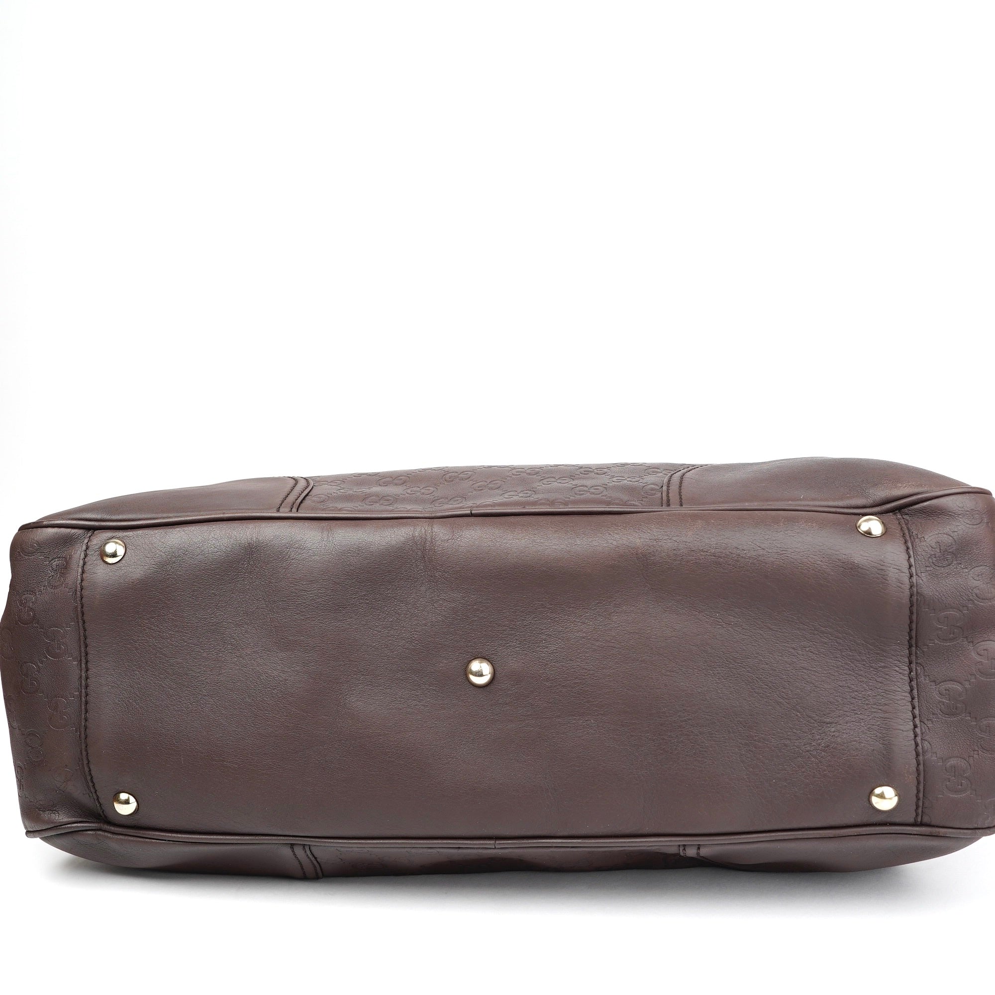 J1417 Gucci GG Signature Princy Brown Totes- Pre Owned