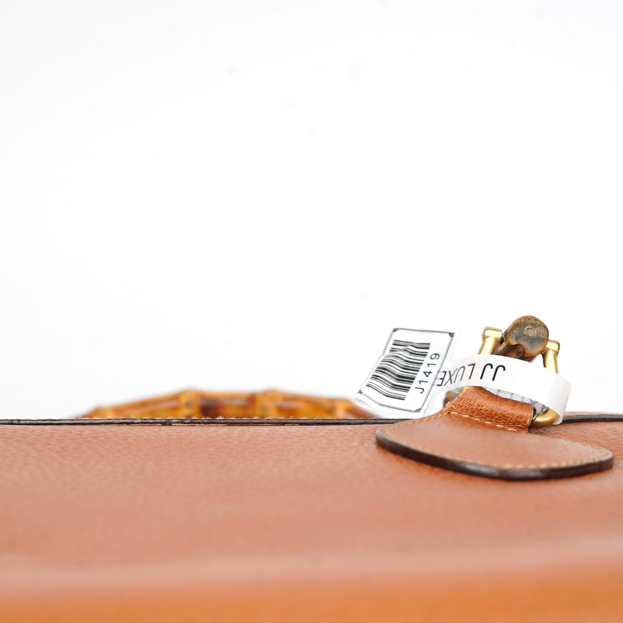 J1419 Gucci Bamboo Leather Tote Bag Brown Pony style- Pre Owned