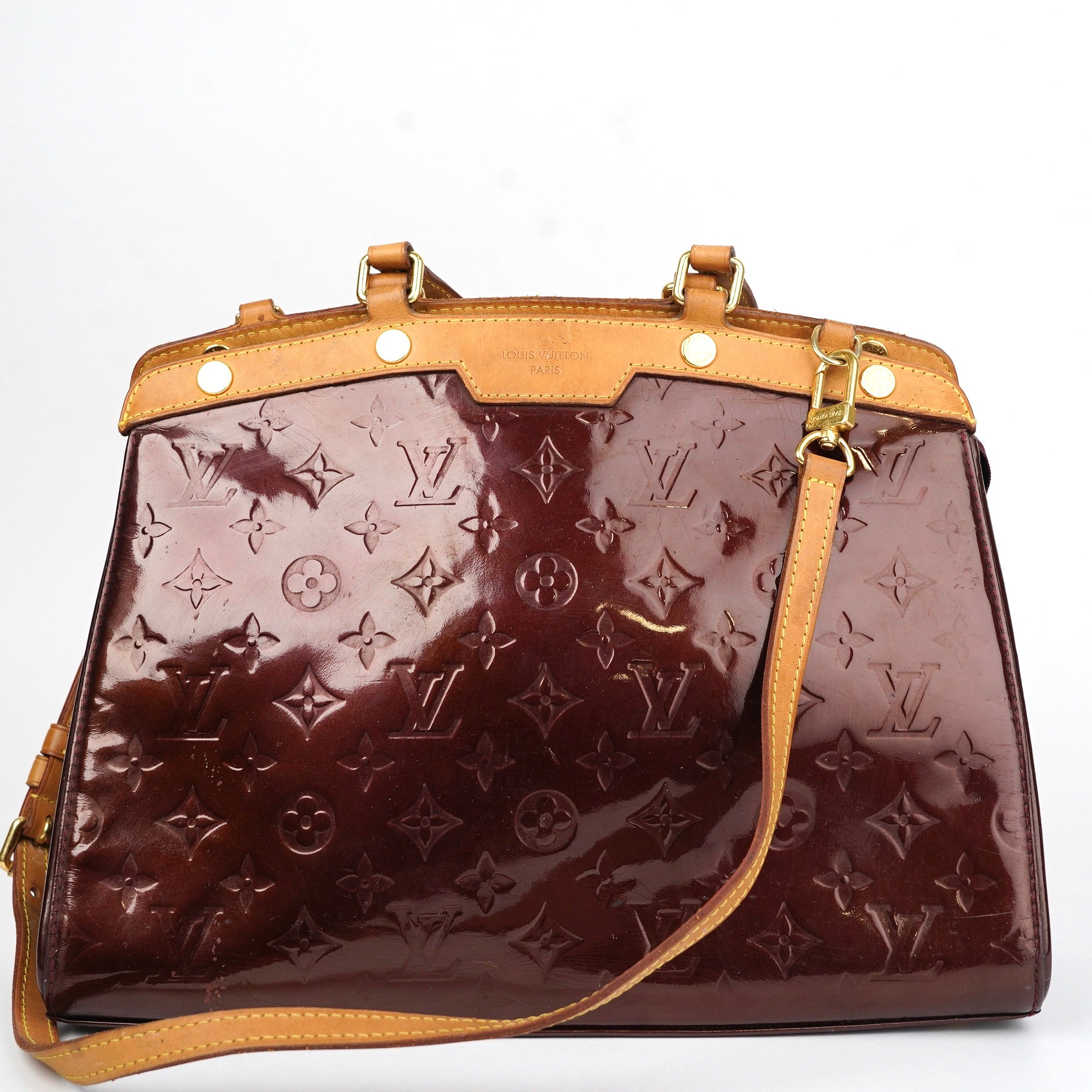 J1407 Louis Vuitton Brea Handbag Monogram Vernis - Pre Owned