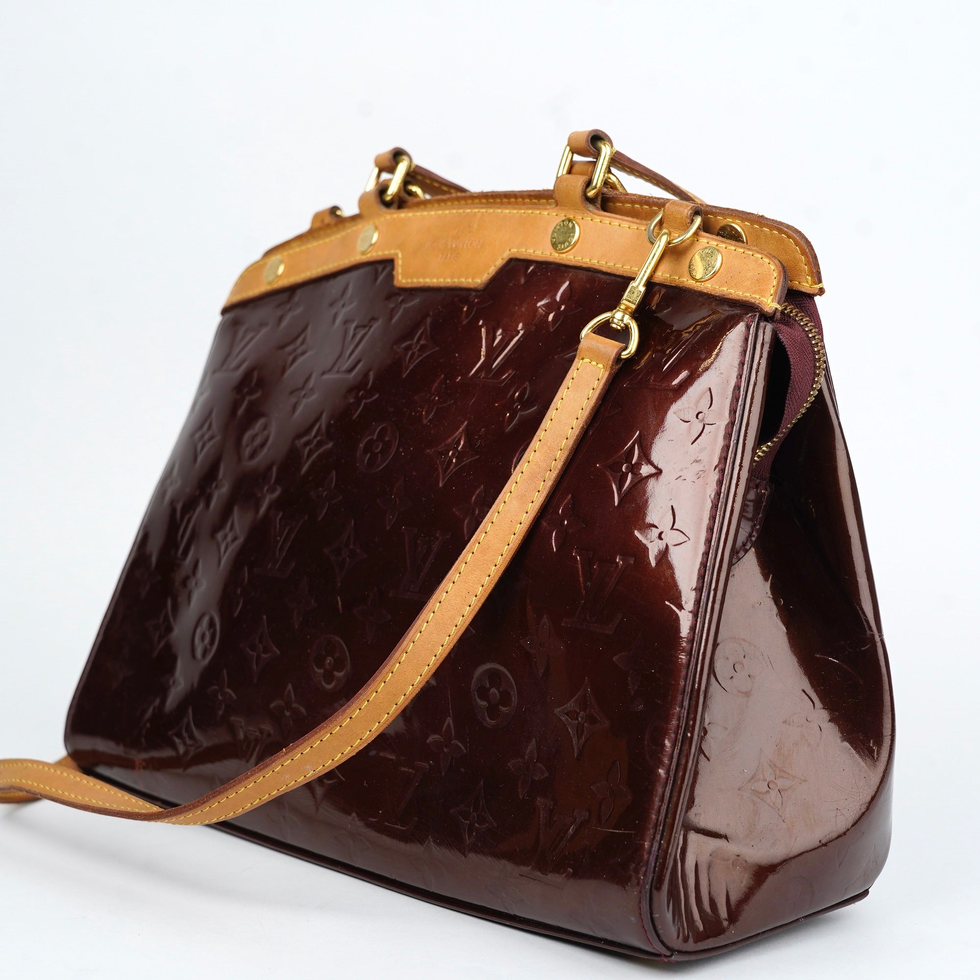 J1407 Louis Vuitton Brea Handbag Monogram Vernis - Pre Owned