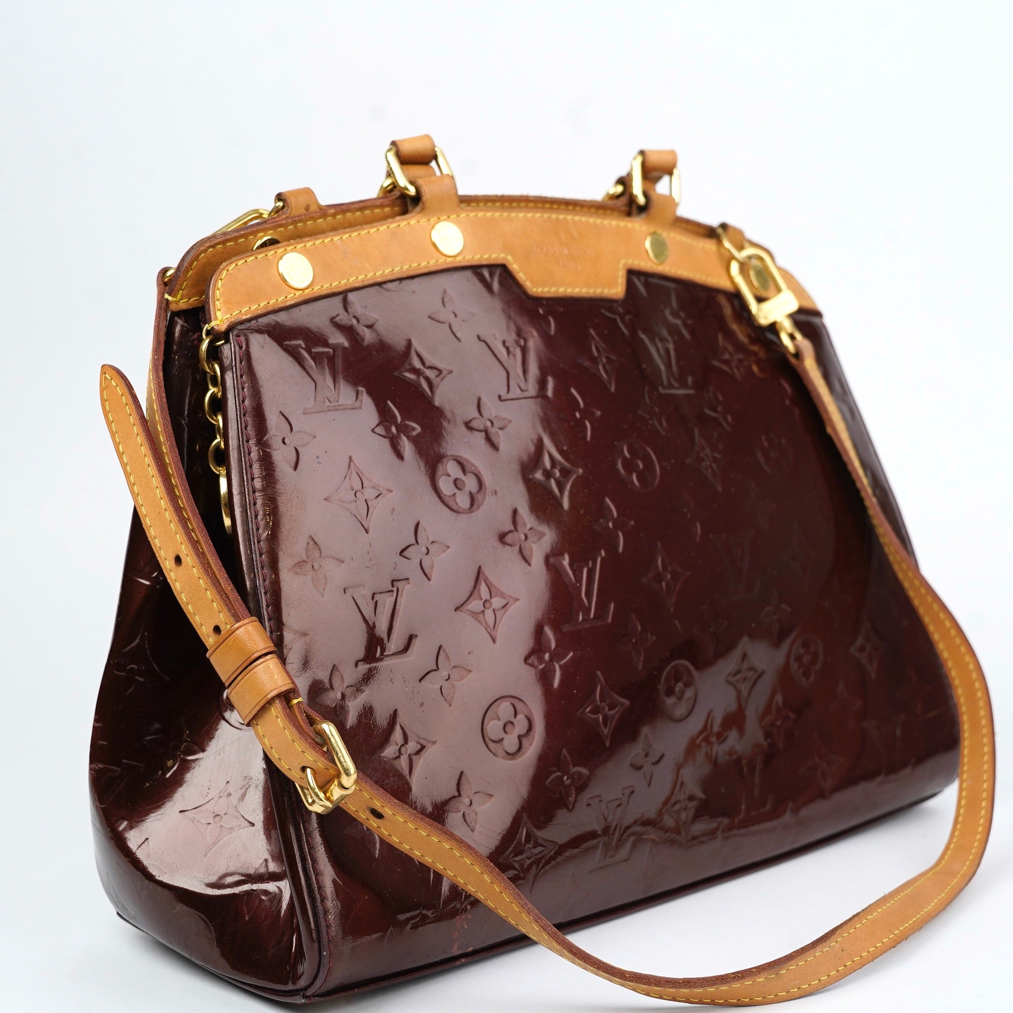 J1407 Louis Vuitton Brea Handbag Monogram Vernis - Pre Owned