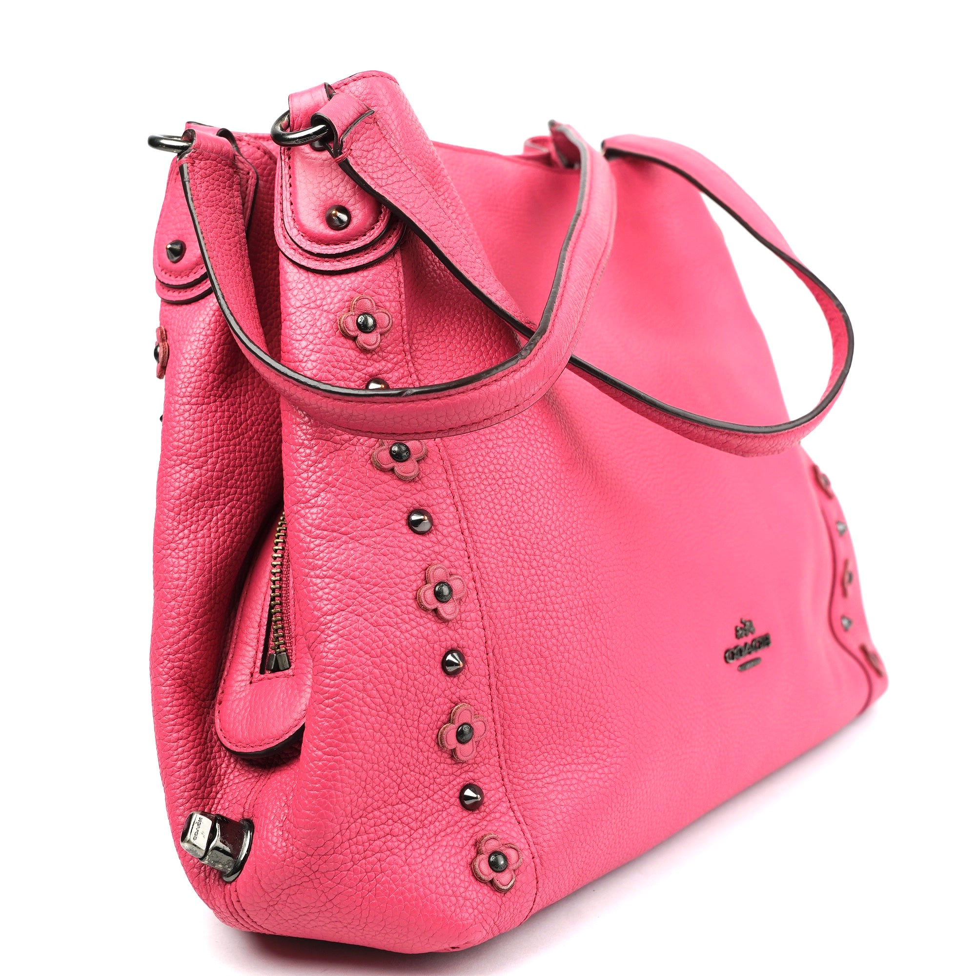 J1405 Coach Edie 31 shoulder bag-hot pink- Pre Owned