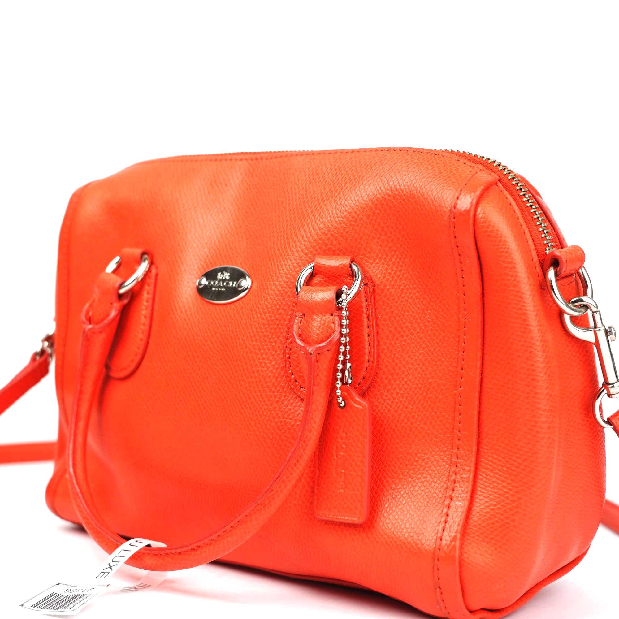 J1396 COACH Crossgrain Leather Mini Benette Satchel- Pre Owned