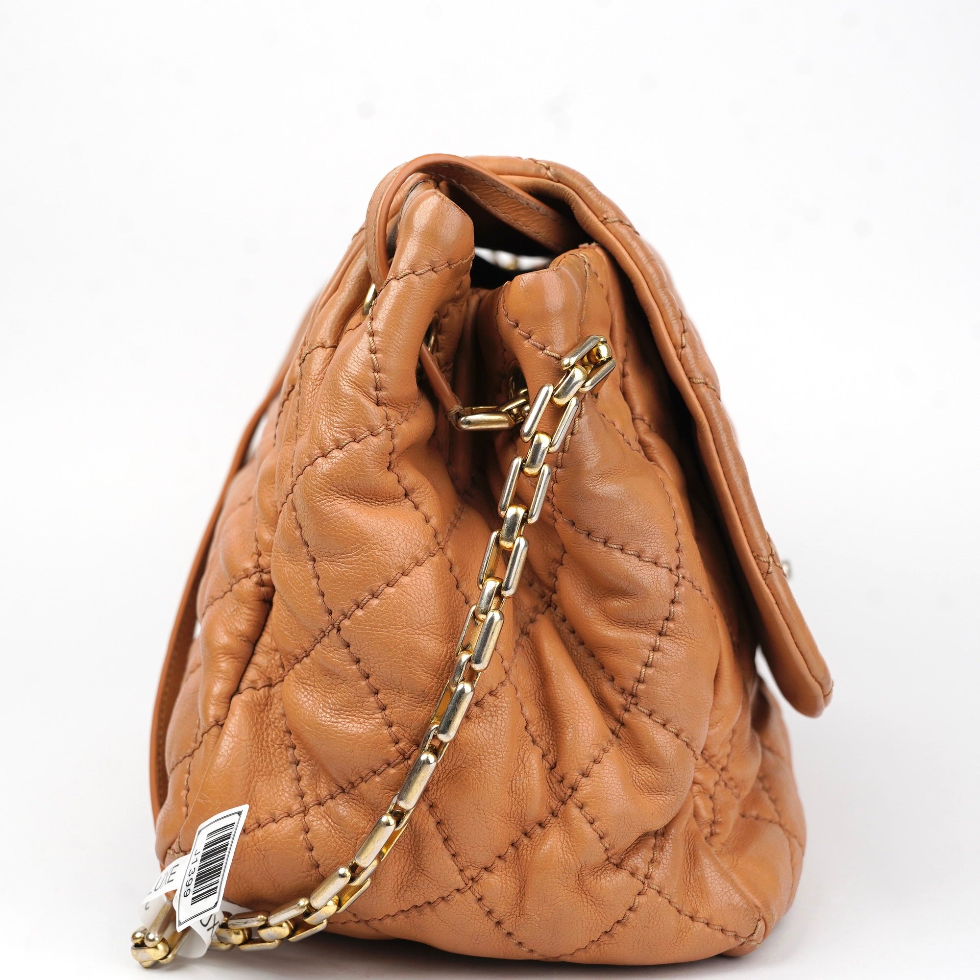 J1399 Chanel Dark Beige Quilted Leather Retro Chain Bag- Pre Owned
