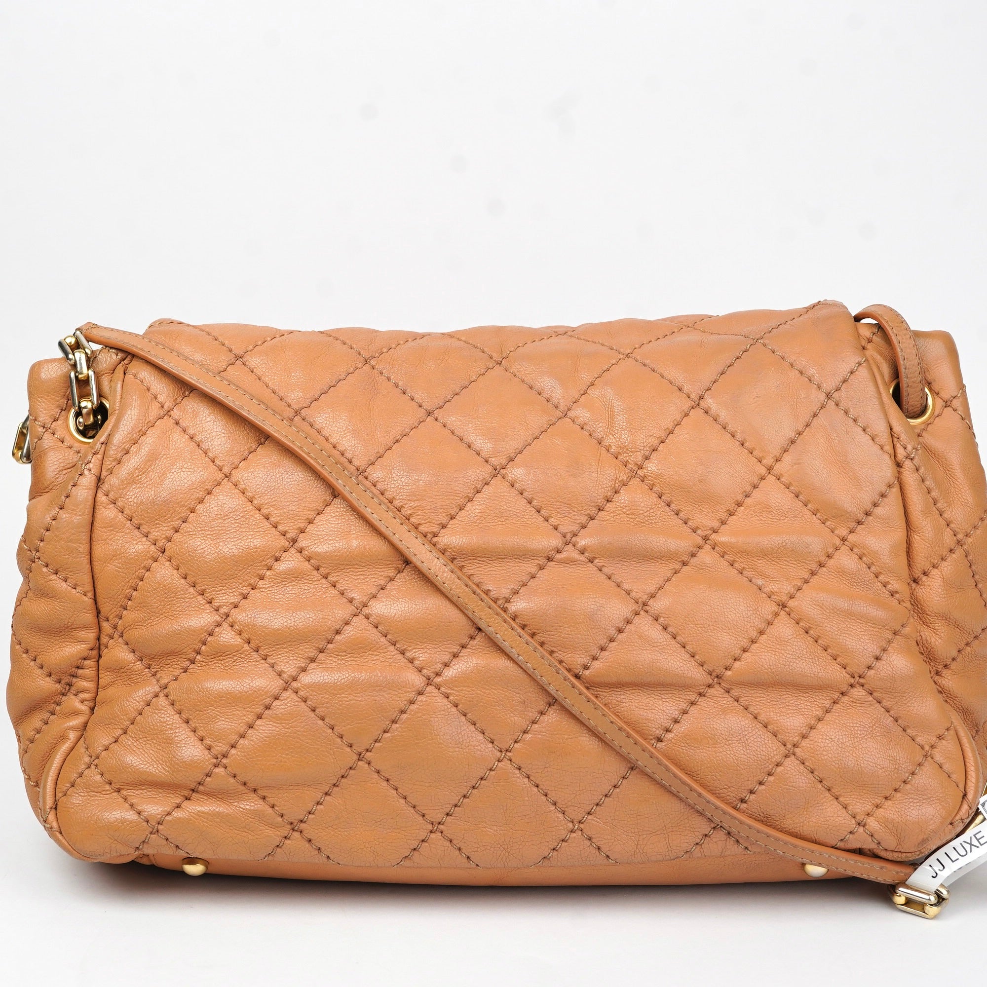 J1399 Chanel Dark Beige Quilted Leather Retro Chain Bag- Pre Owned