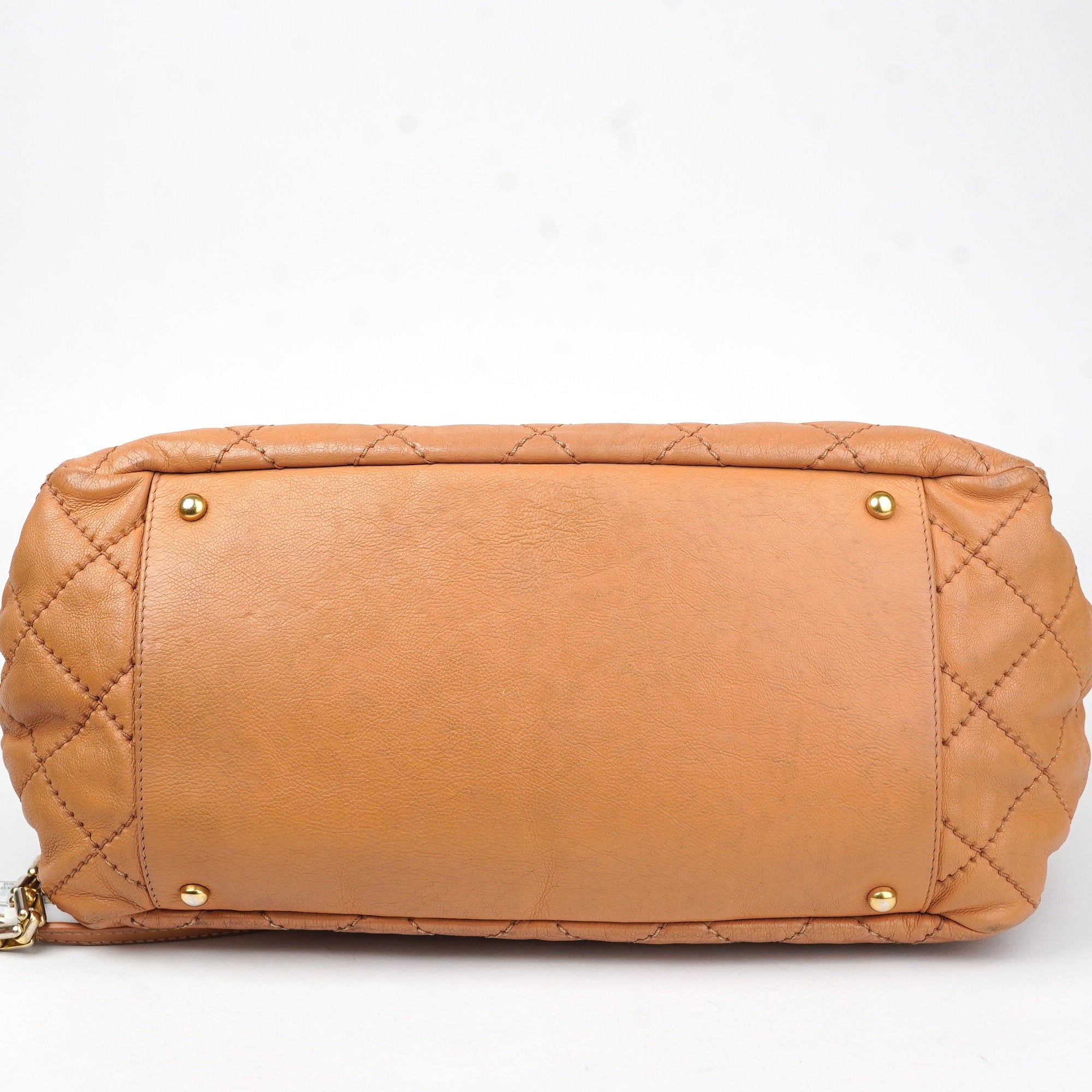 J1399 Chanel Dark Beige Quilted Leather Retro Chain Bag- Pre Owned