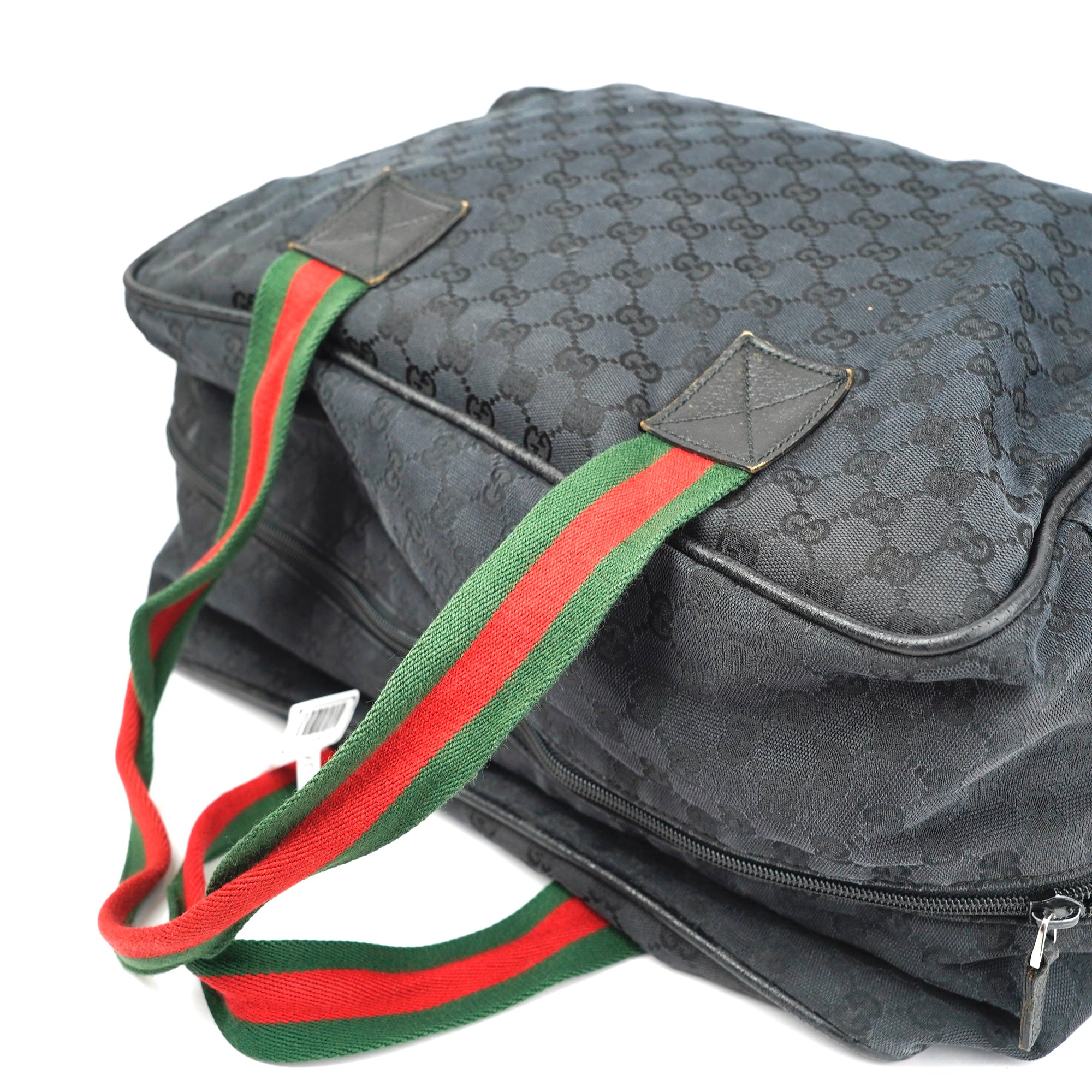 J1393 Gucci Web Carry On Duffle Bag- Pre Owned
