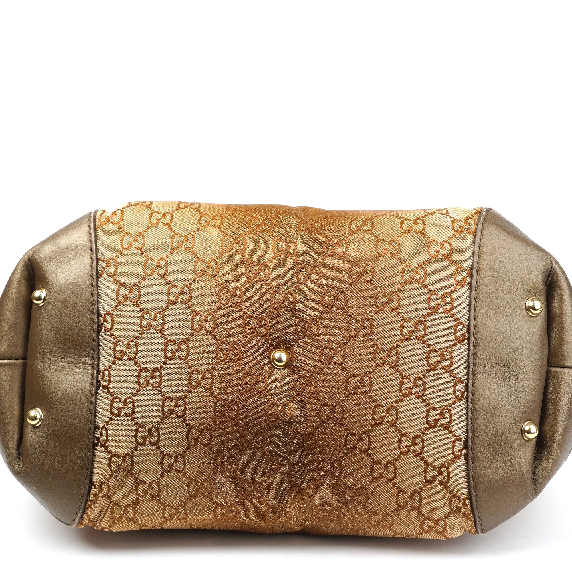 J1398 Gucci GG Lurex Heart Bit Satchel- Pre Owned