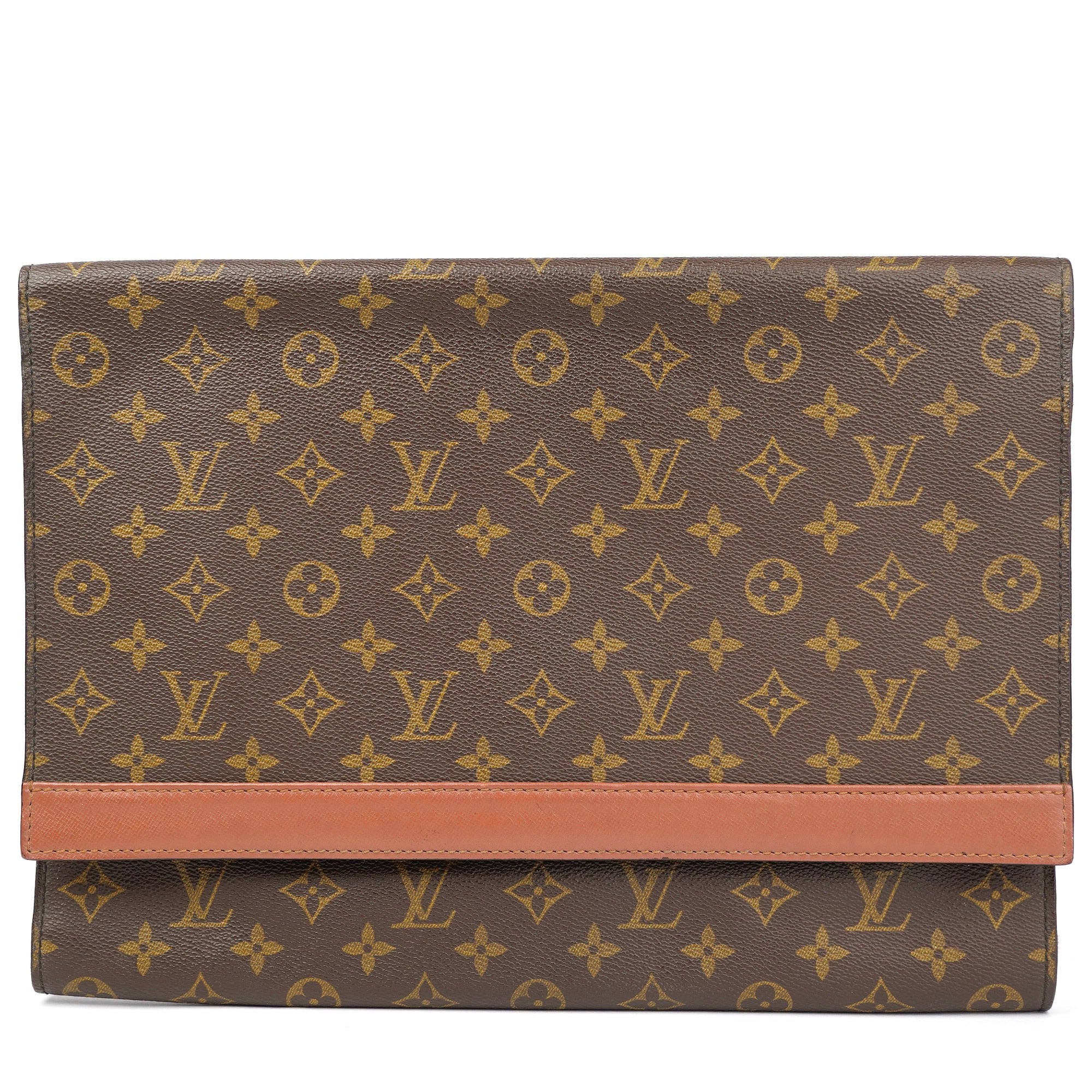 J1391 LOUIS VUITTON Porto Envelope Monogram Clutch Bag- Pre Owned