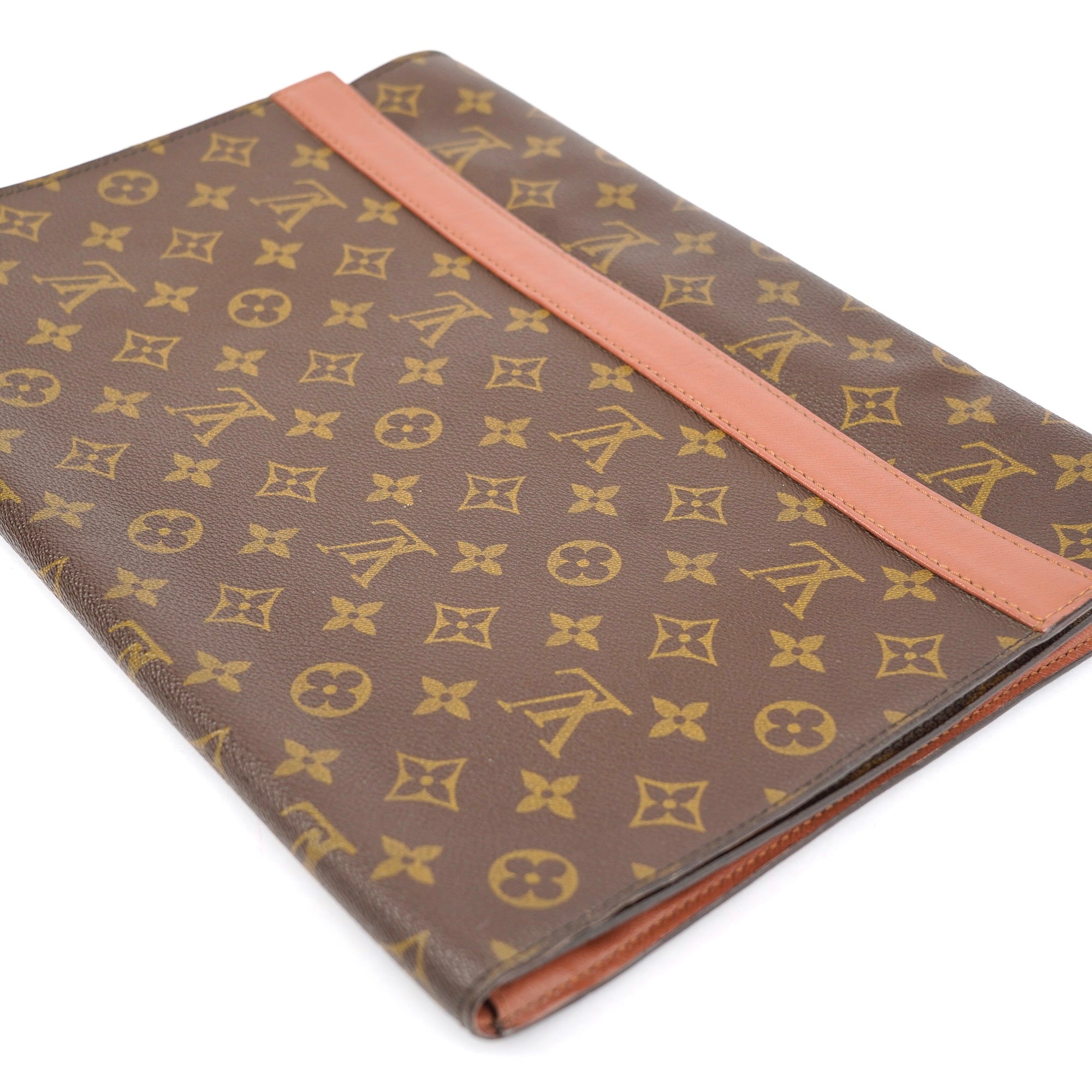 J1391 LOUIS VUITTON Porto Envelope Monogram Clutch Bag- Pre Owned