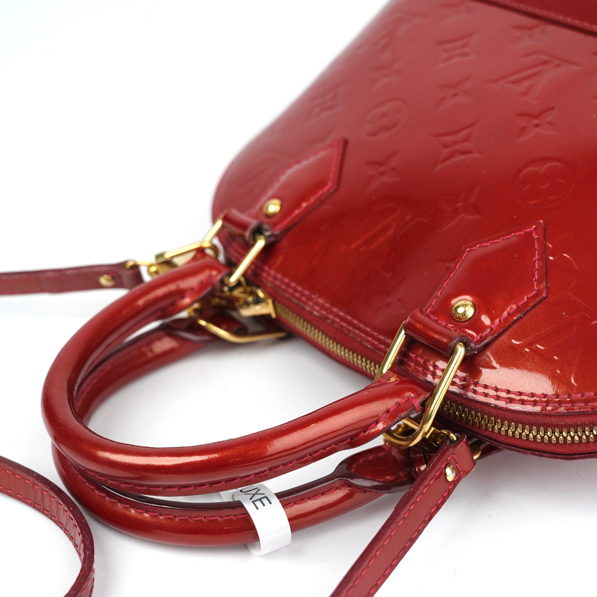 J1383 Louis Vuitton Vernis Alma BB Cherry- Pre Owned