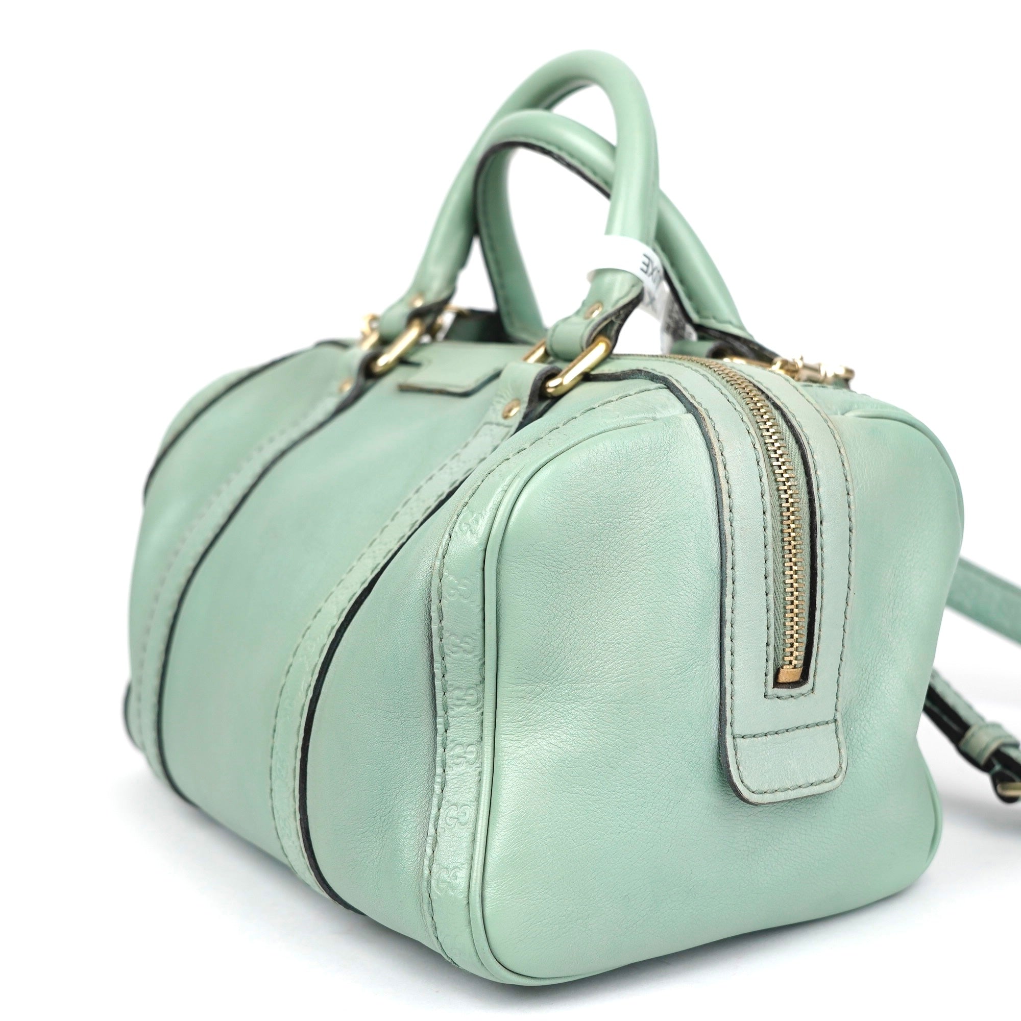 J1375 Gucci Bauletto Mint Green Bag- Pre Owned