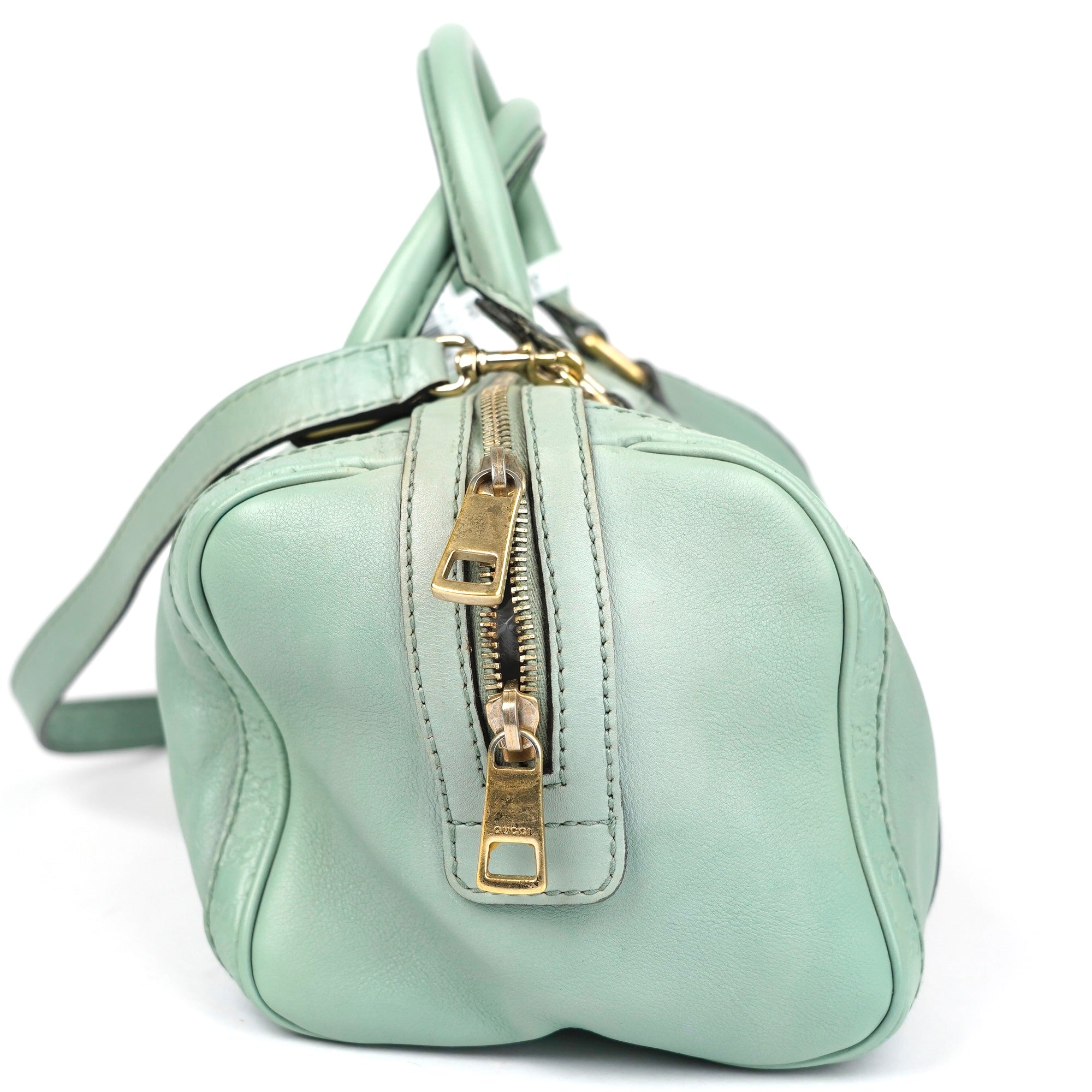 J1375 Gucci Bauletto Mint Green Bag- Pre Owned