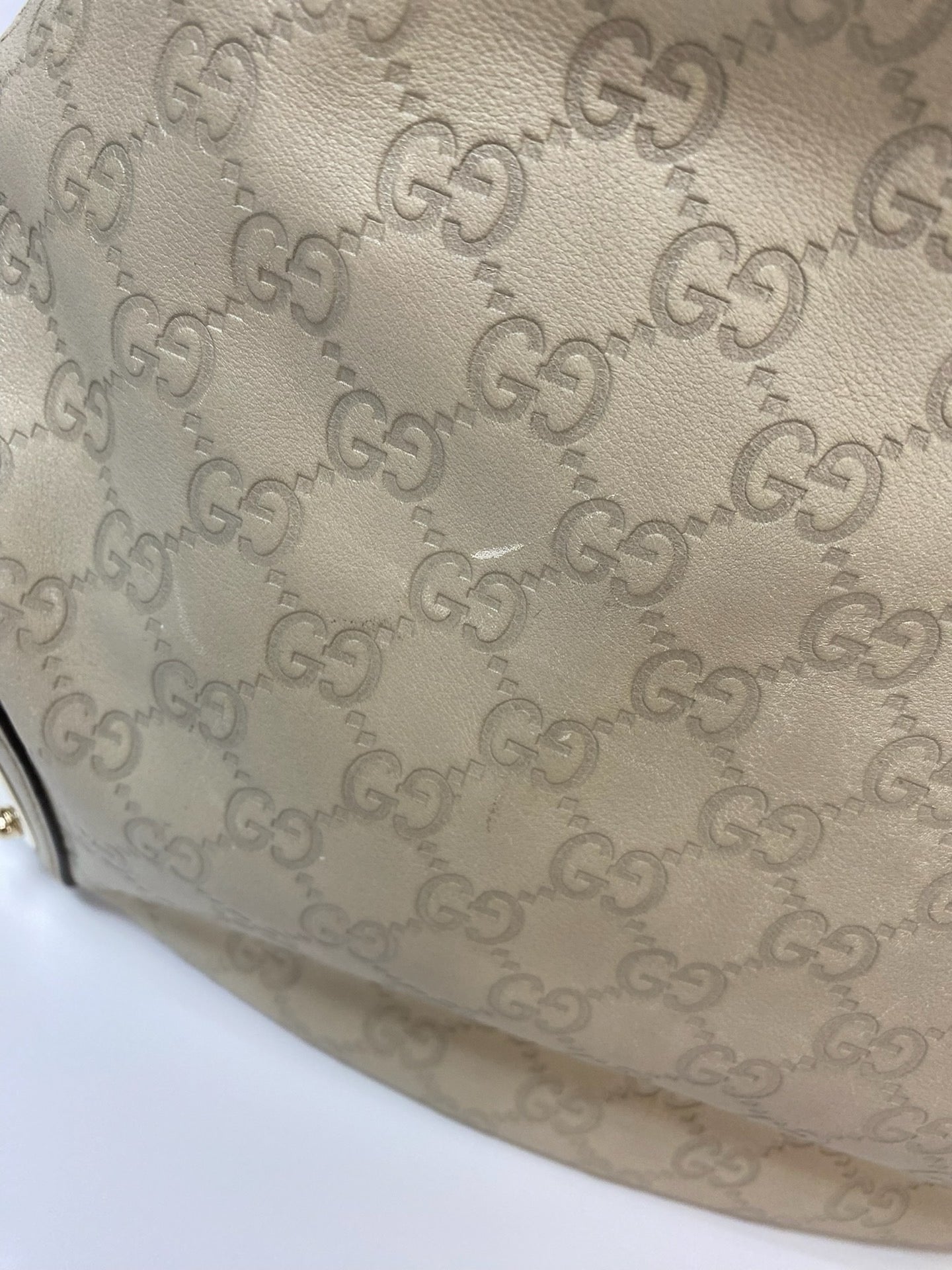 J2956 Gucci Shoulder Bag indy Leather Shoulder Bag Ivory Hobo Tassel Bamboo | Pre-Owned  Ivory Plain Leather