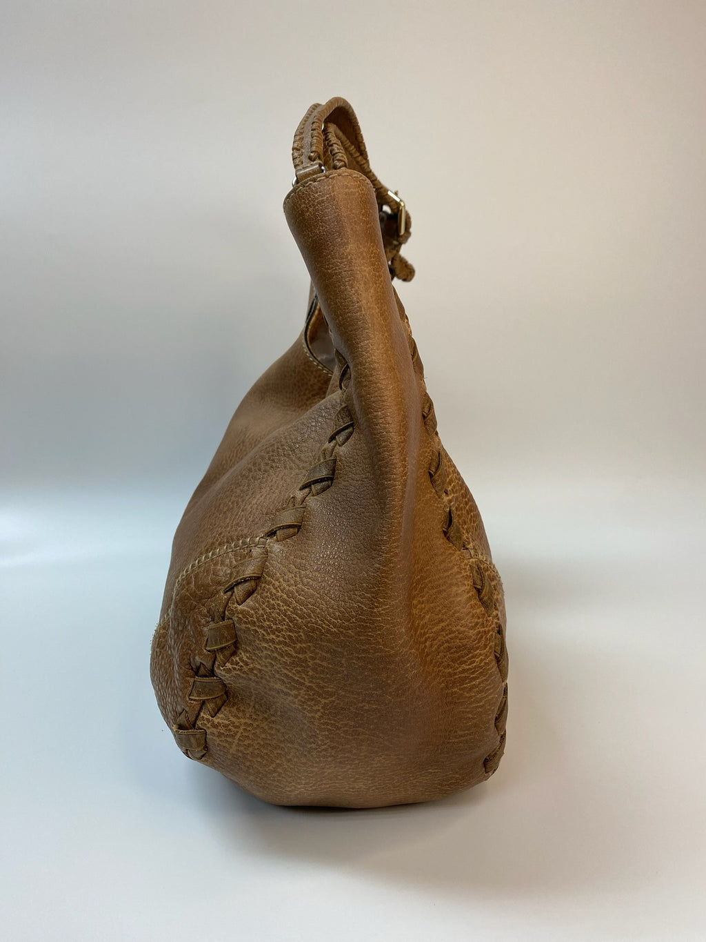 J2880 Gucci Shoulder Bag Fendi Zucchino Cnavas FF Double Flap Shoulder Bag | Pre-Owned Brown Canvas/Zucchino FF