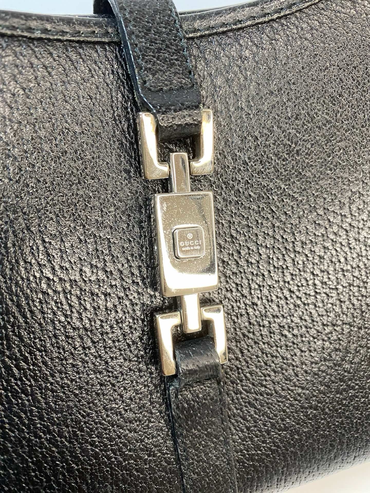J2965 Gucci Shoulder Bag By Tom Ford Black 1990s Cloth Jackie | Pre-Owned Black Cloth