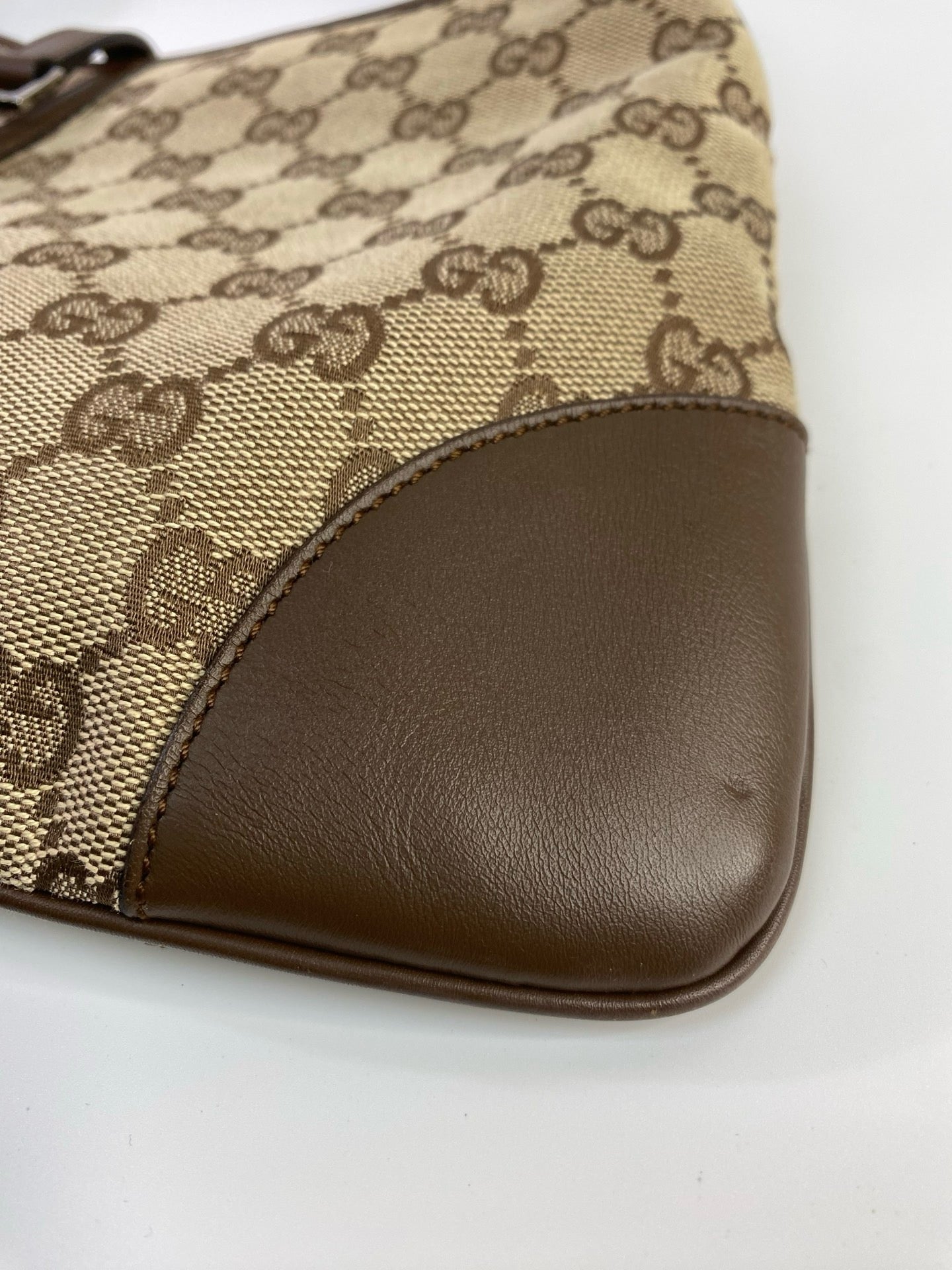 J2960 Gucci Shoulder Bag Jackie One Should Bag Beige GG Canvas Leather | Pre-Owned Beige GG monogram Canvas, Leather