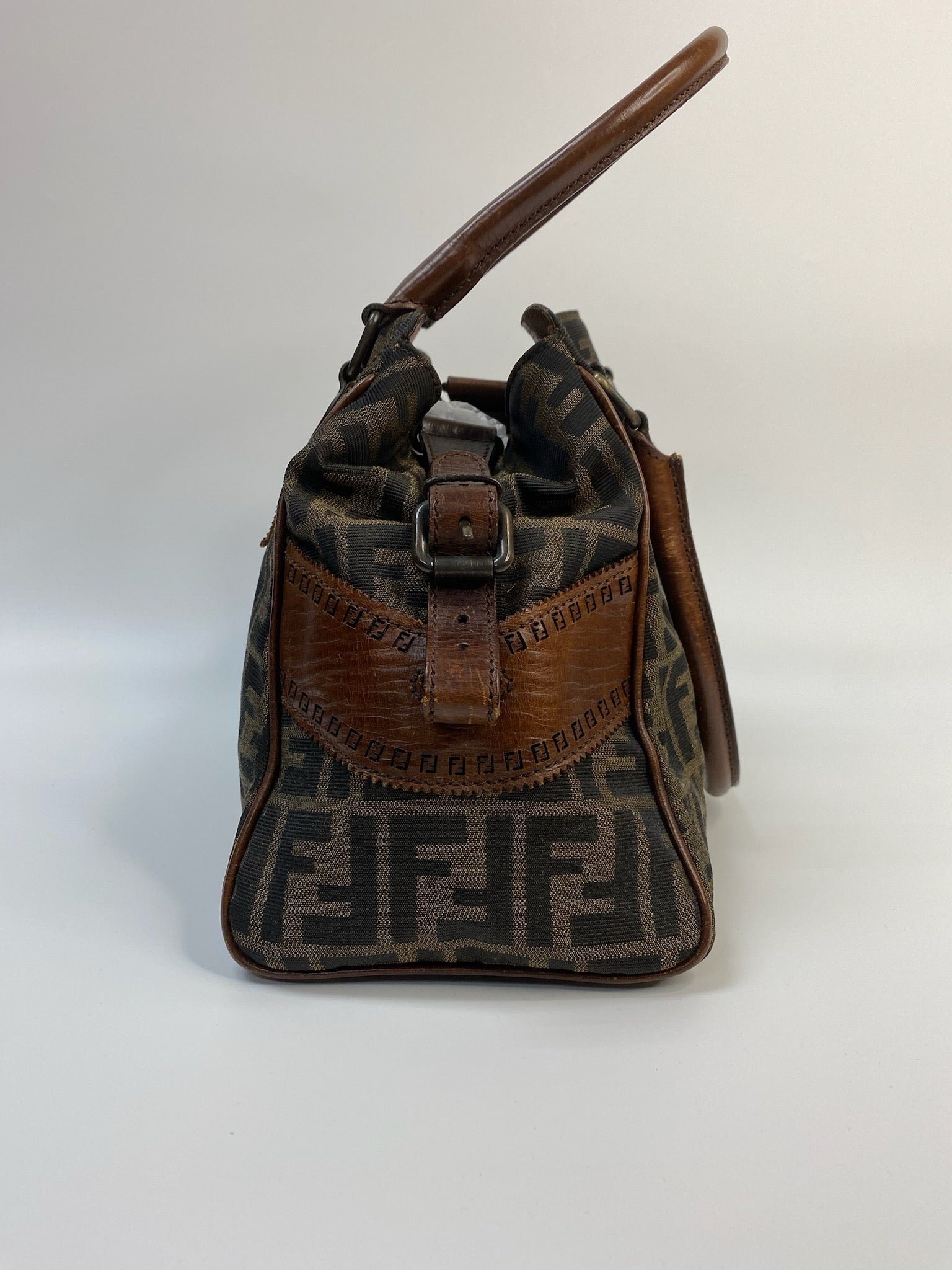 J2973 Fendi Tote Bag Zucca Du Jour Etniko Canvas | Pre-Owned Brown Zucca Canvas