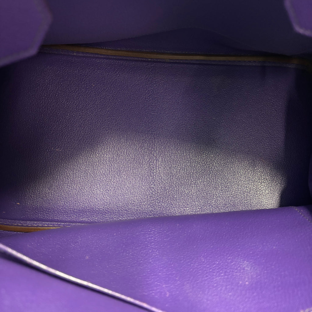J3211 Hermes Top Handle Bag Birkin 35 | Pre-Owned Ultra Violet Epsom leather