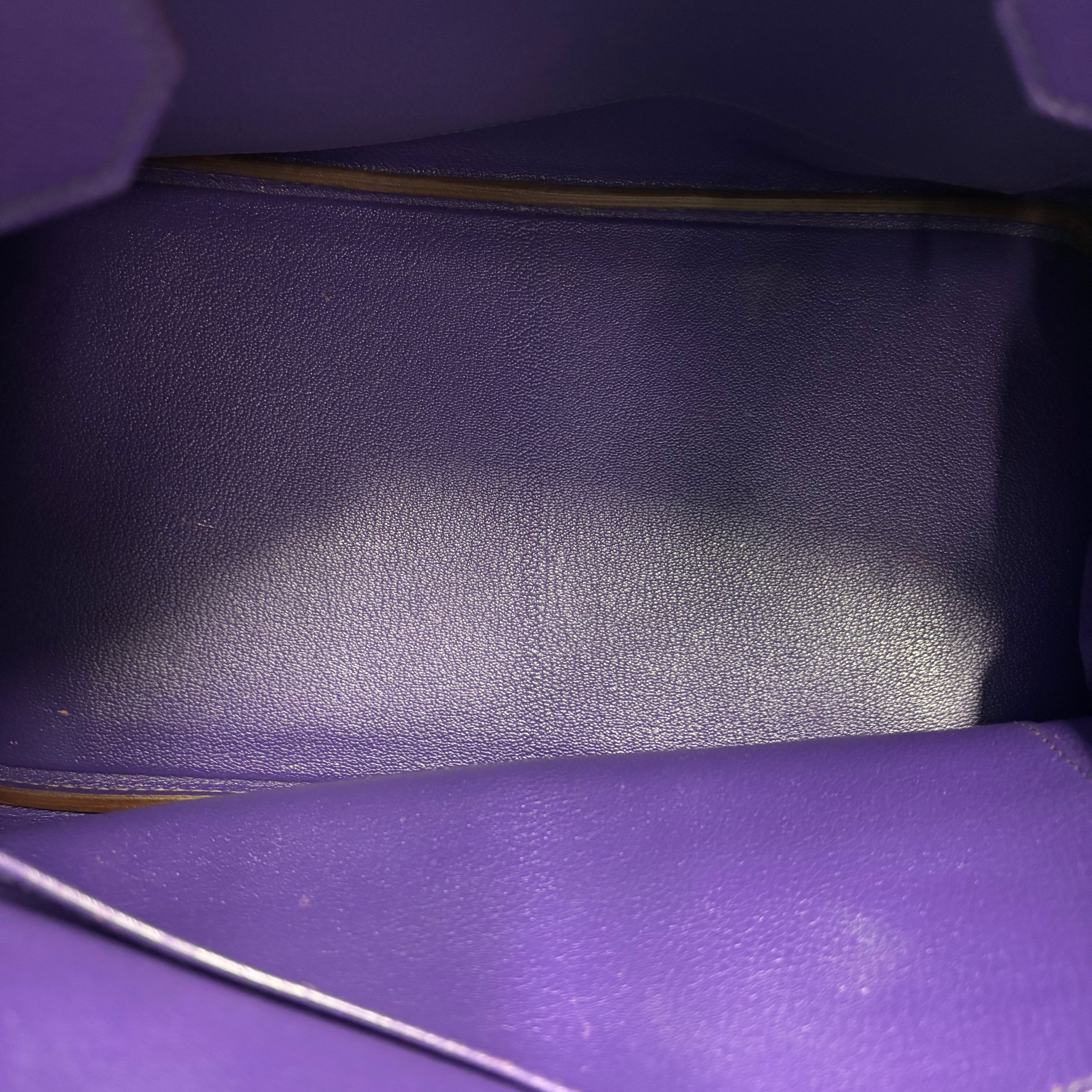 J3211 Hermes Top Handle Bag Birkin 35 | Pre-Owned Ultra Violet Epsom leather