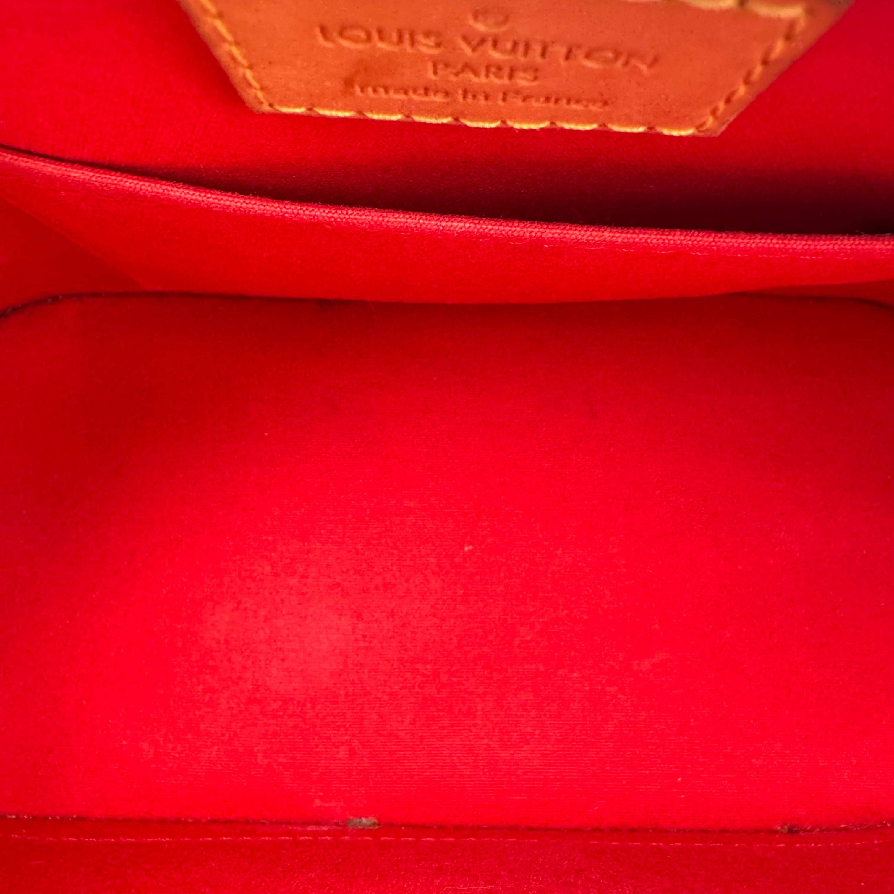 Louis Vuitton Vernis Leather Alma BB, Red Top Handle Bag J3237 | Pre-Owned Like New Red Vernis Vernis leather