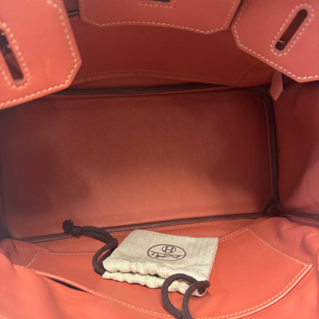 J3206 Hermes Top Handle Bag Birkin 30 | Pre-Owned Like New Lobster Pink Swift leather