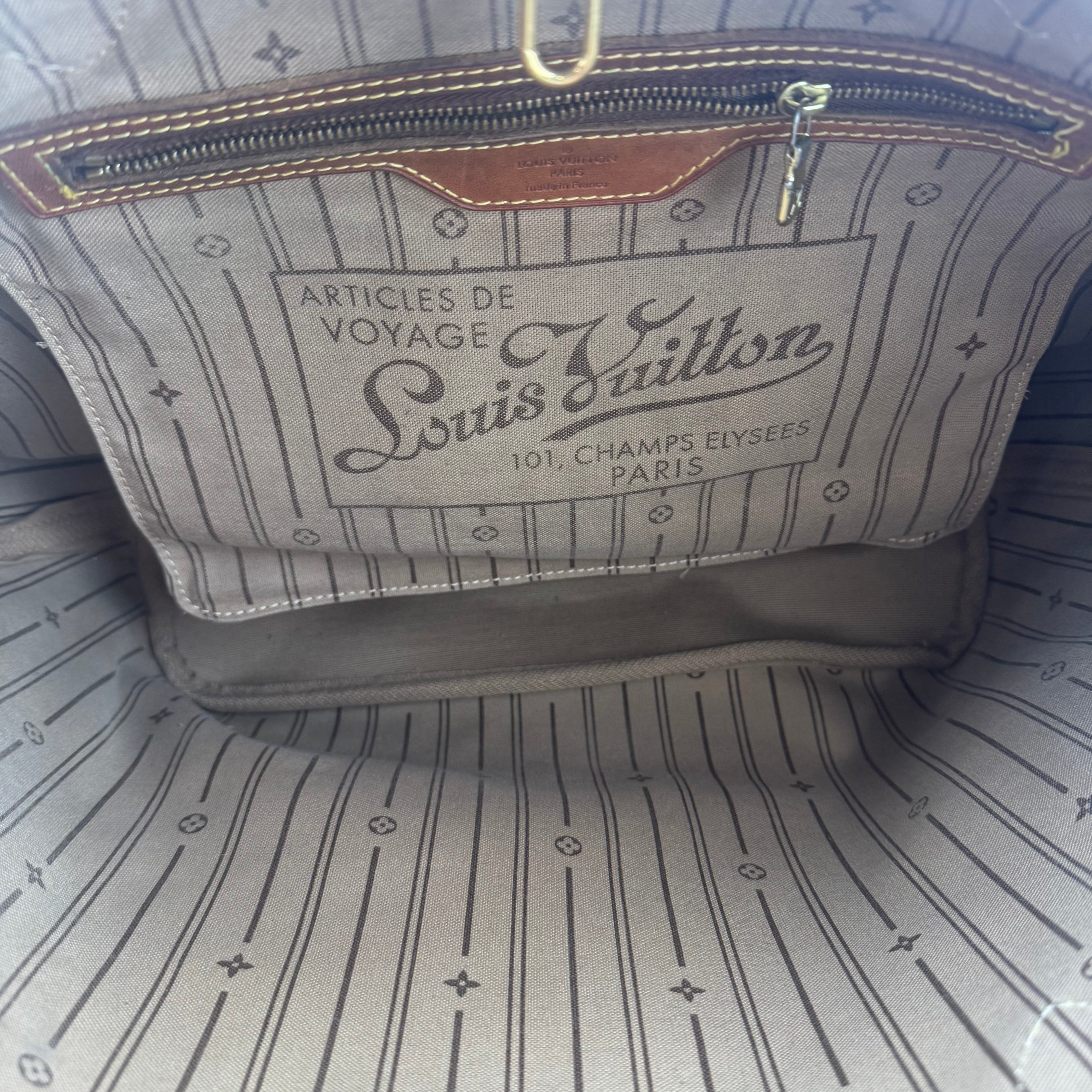 Louis Vuitton Neverfull Monogram Canvas MM Tote Bag J3037R | Pre-Owned Excellent Brown Monogram Canvas