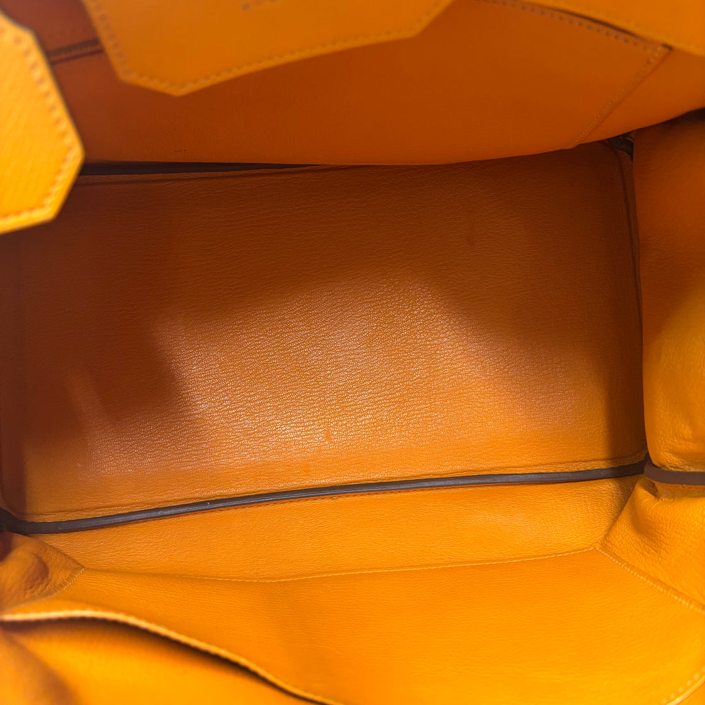 J3207 Hermes Top Handle Bag Birkin 35 | Pre-Owned Like New Soleil Yellow Epsom leather