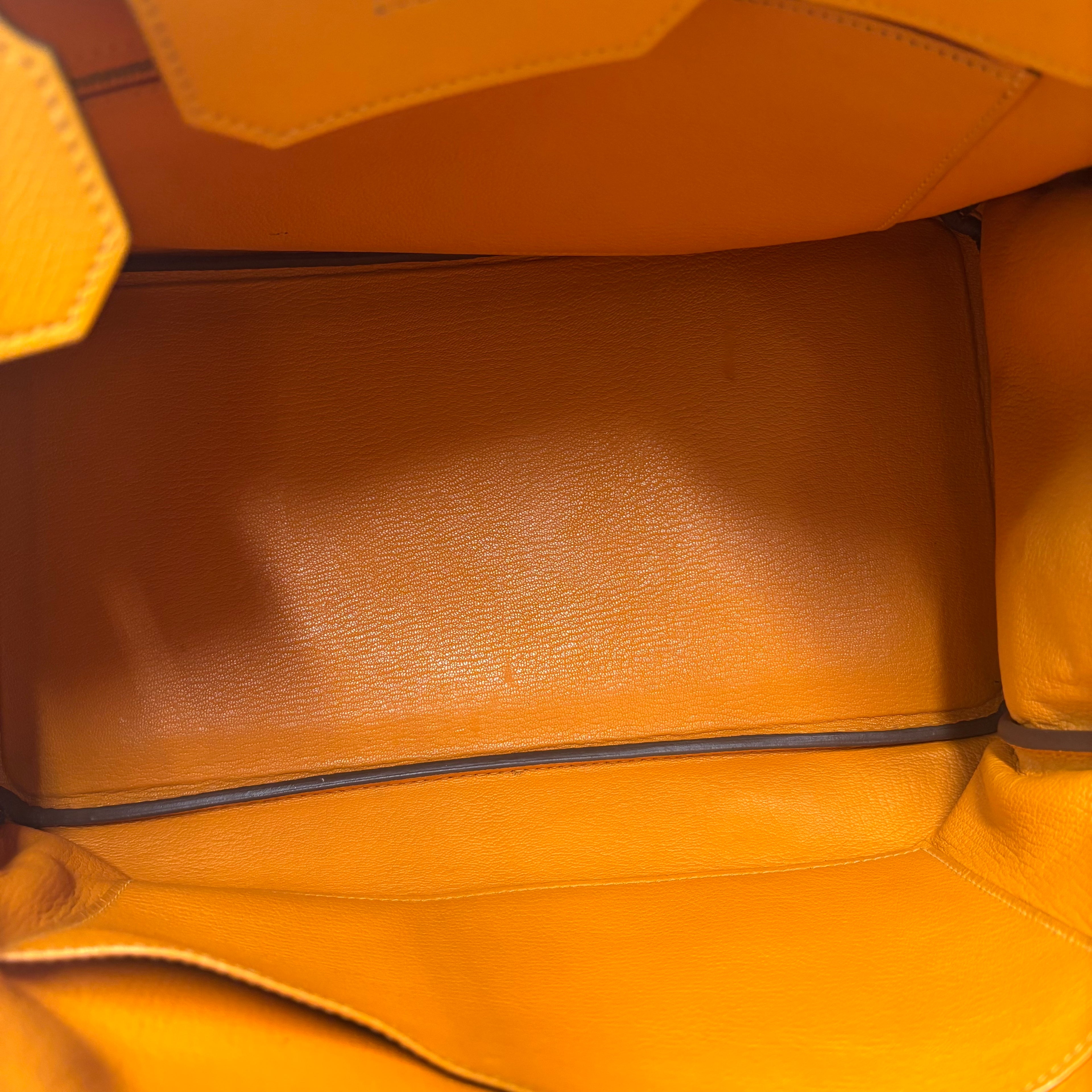 J3207 Hermes Top Handle Bag Birkin 35 | Pre-Owned Like New Soleil Yellow Epsom leather