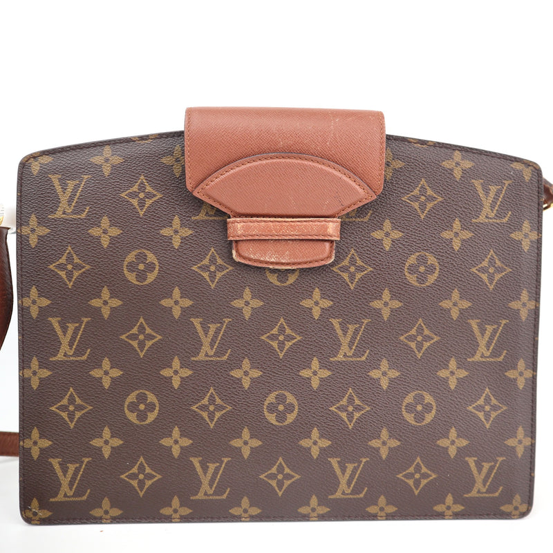 C2805 Louis Vuitton Crossbody Bag Vintage Monogram Courcelles | Pre-Owned Very Good Brown Monogram Canvas