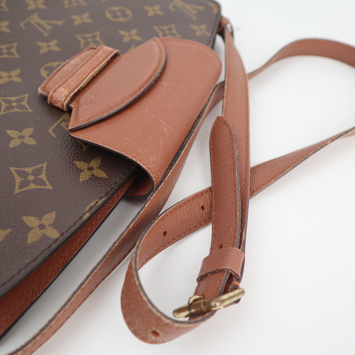 C2805 Louis Vuitton Crossbody Bag Vintage Monogram Courcelles | Pre-Owned Very Good Brown Monogram Canvas