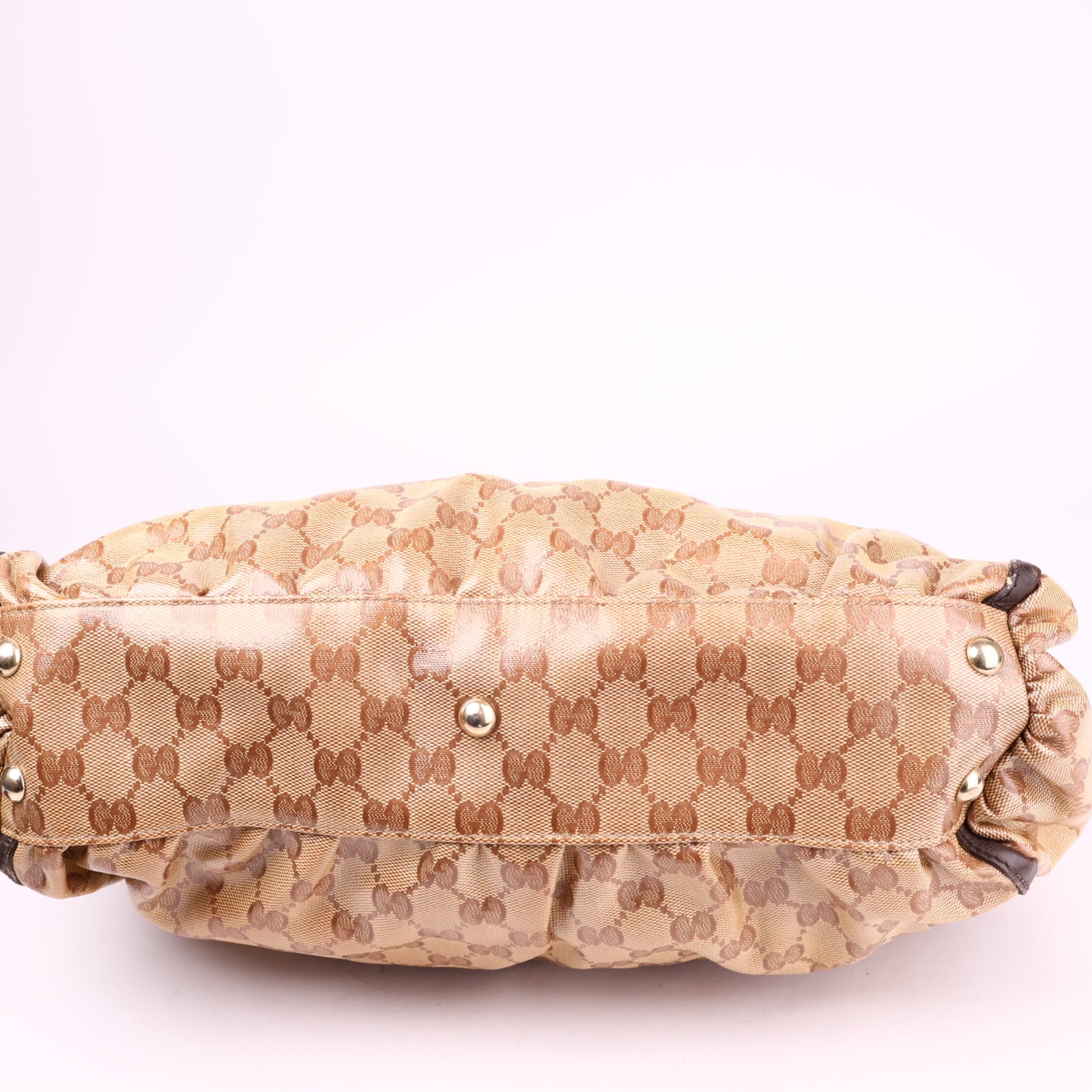 OJ3604 Gucci Brown GG Crystal Abbey-D Ring Tote Bag- Pre Owned