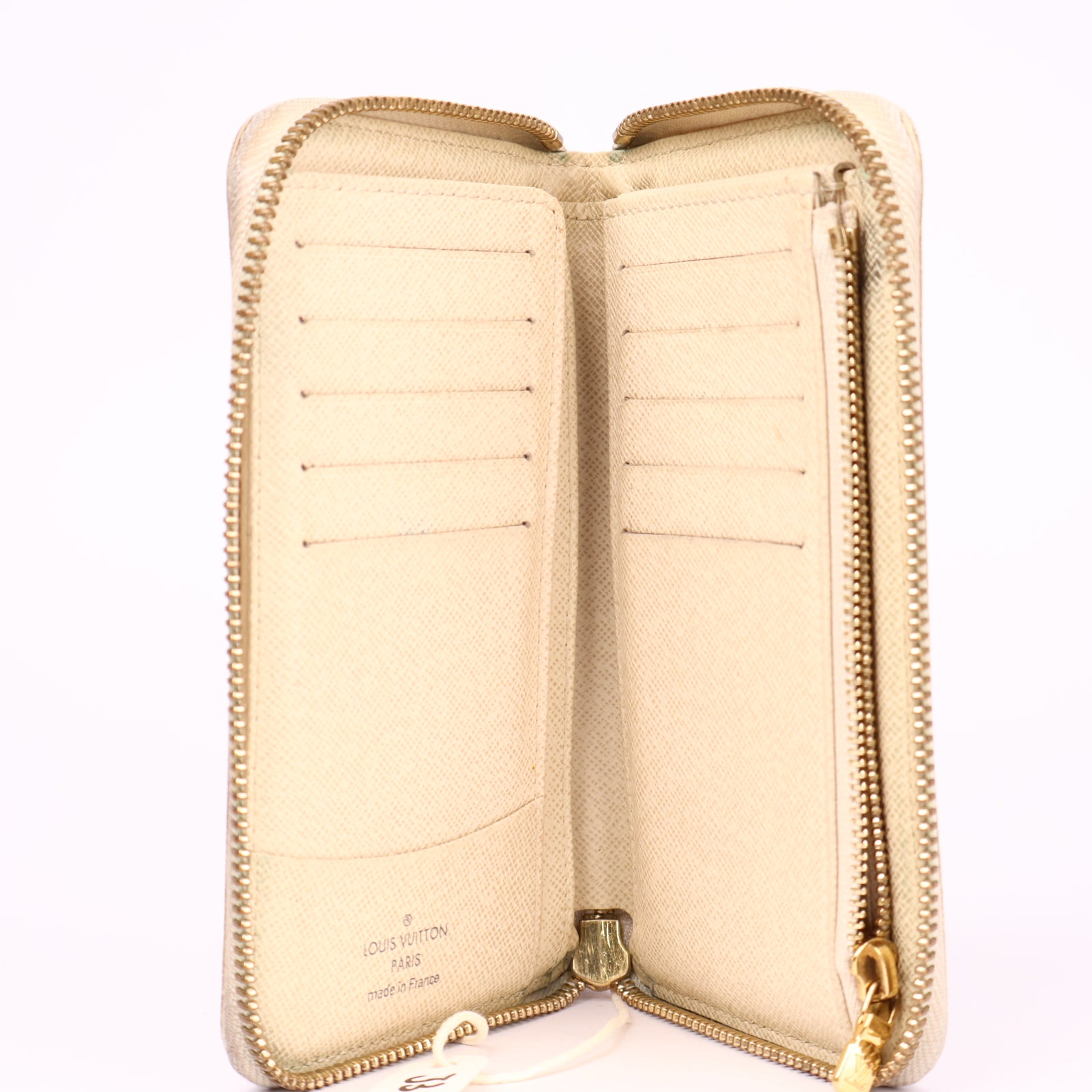 J3596 Louis Vuitton Zippy Wallet Damier Azur Canvas- Pre Owned
