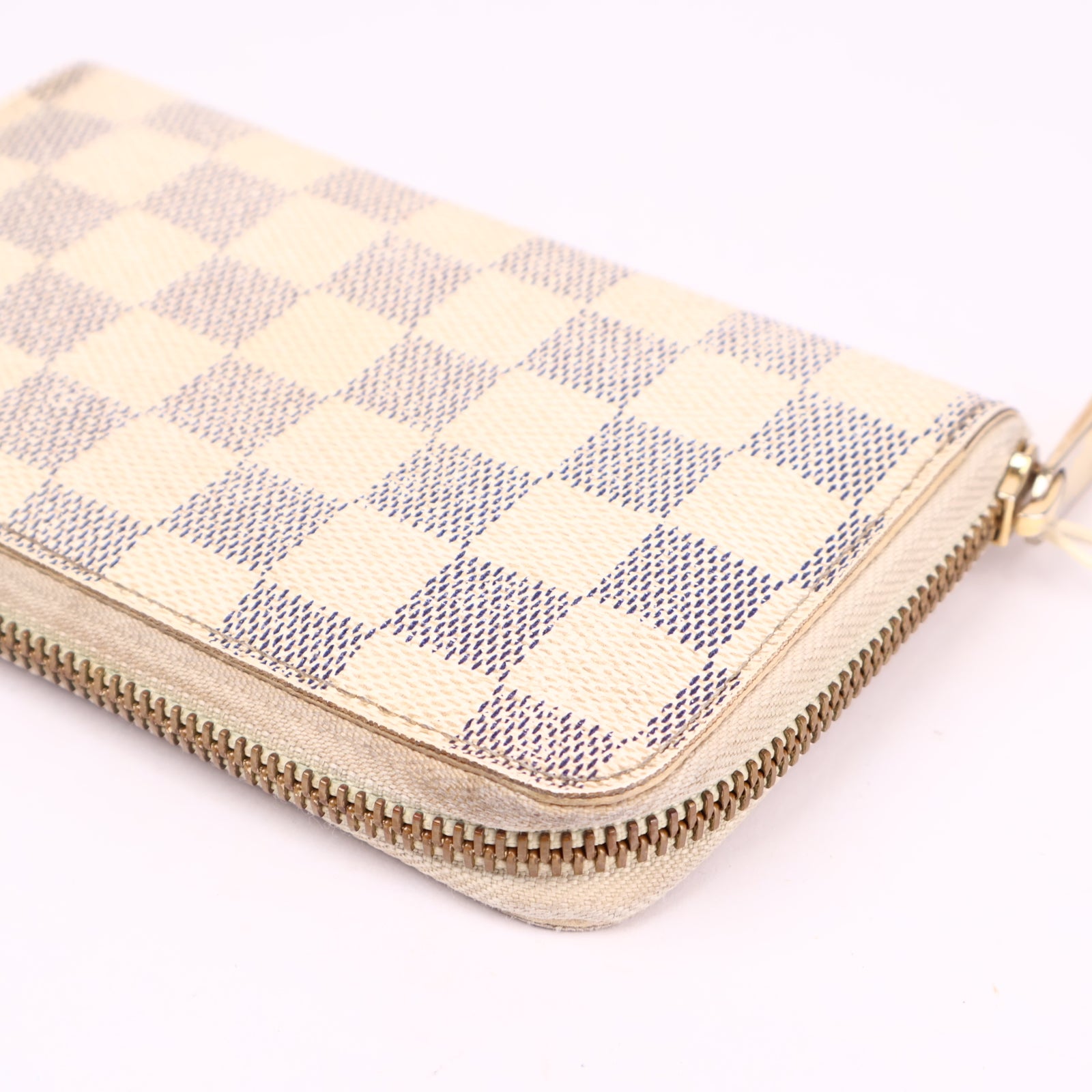 J3596 Louis Vuitton Zippy Wallet Damier Azur Canvas- Pre Owned