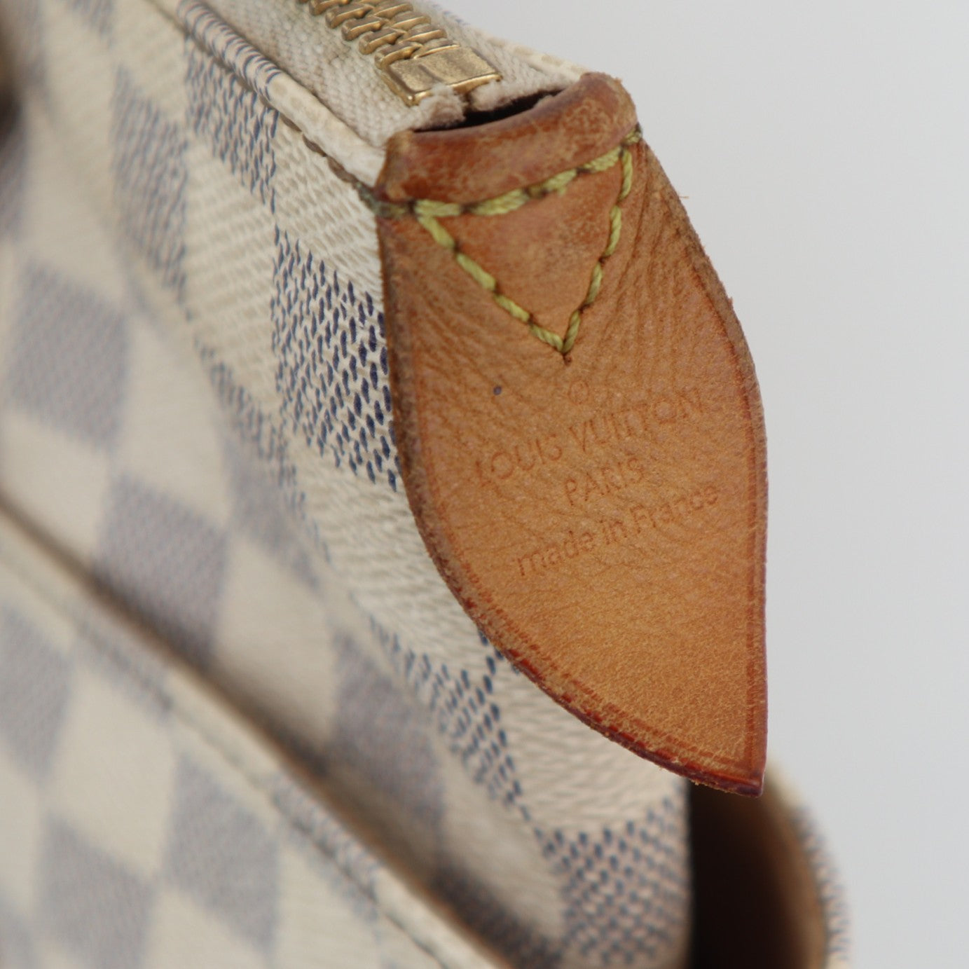 Louis Vuitton Damier Azur Totally PM Tote Bag C1888 | Pre-Owned Very Good White / Blue Damier Azur Canvas