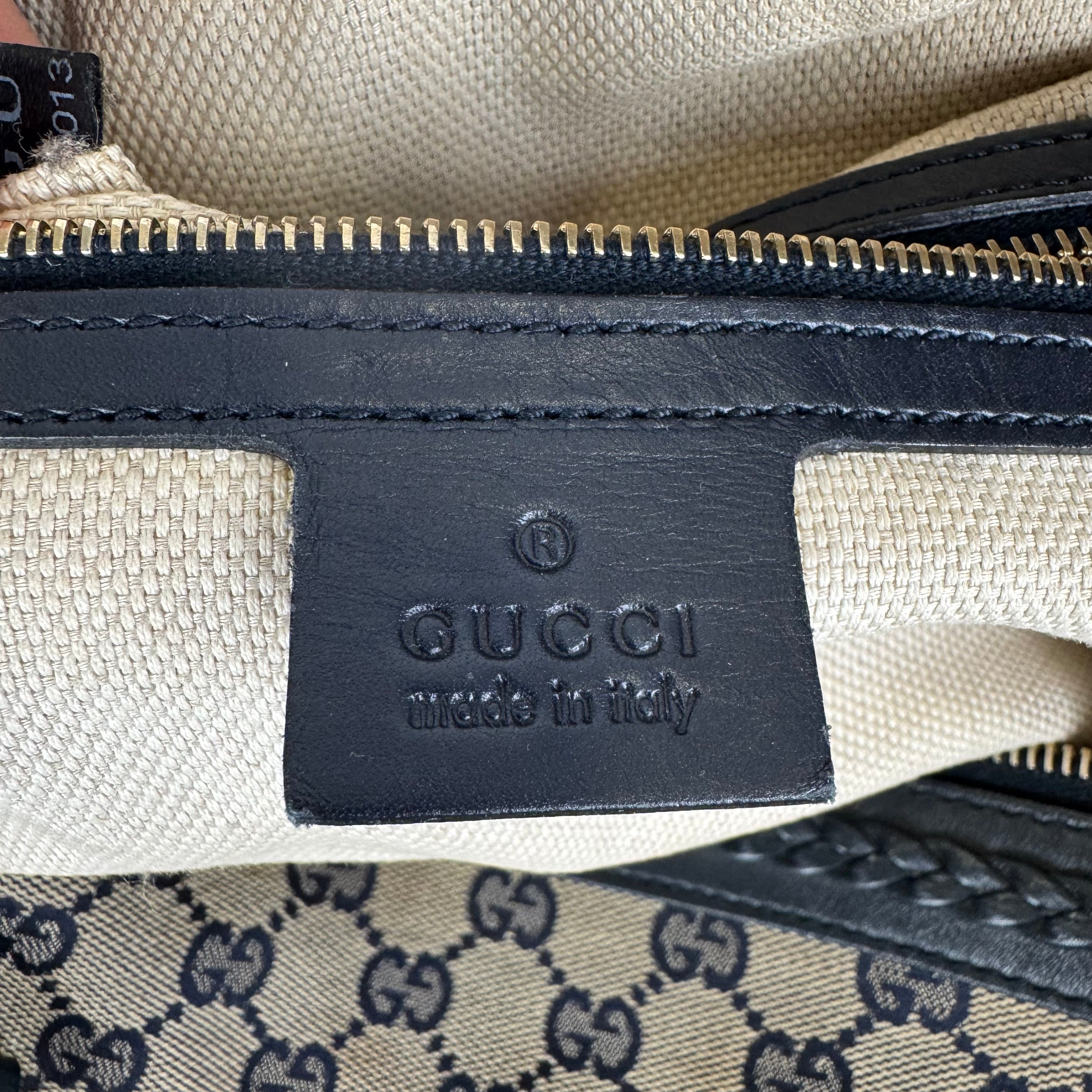 PRE OWNED- Gucci all-print GG handbag J0576B82173