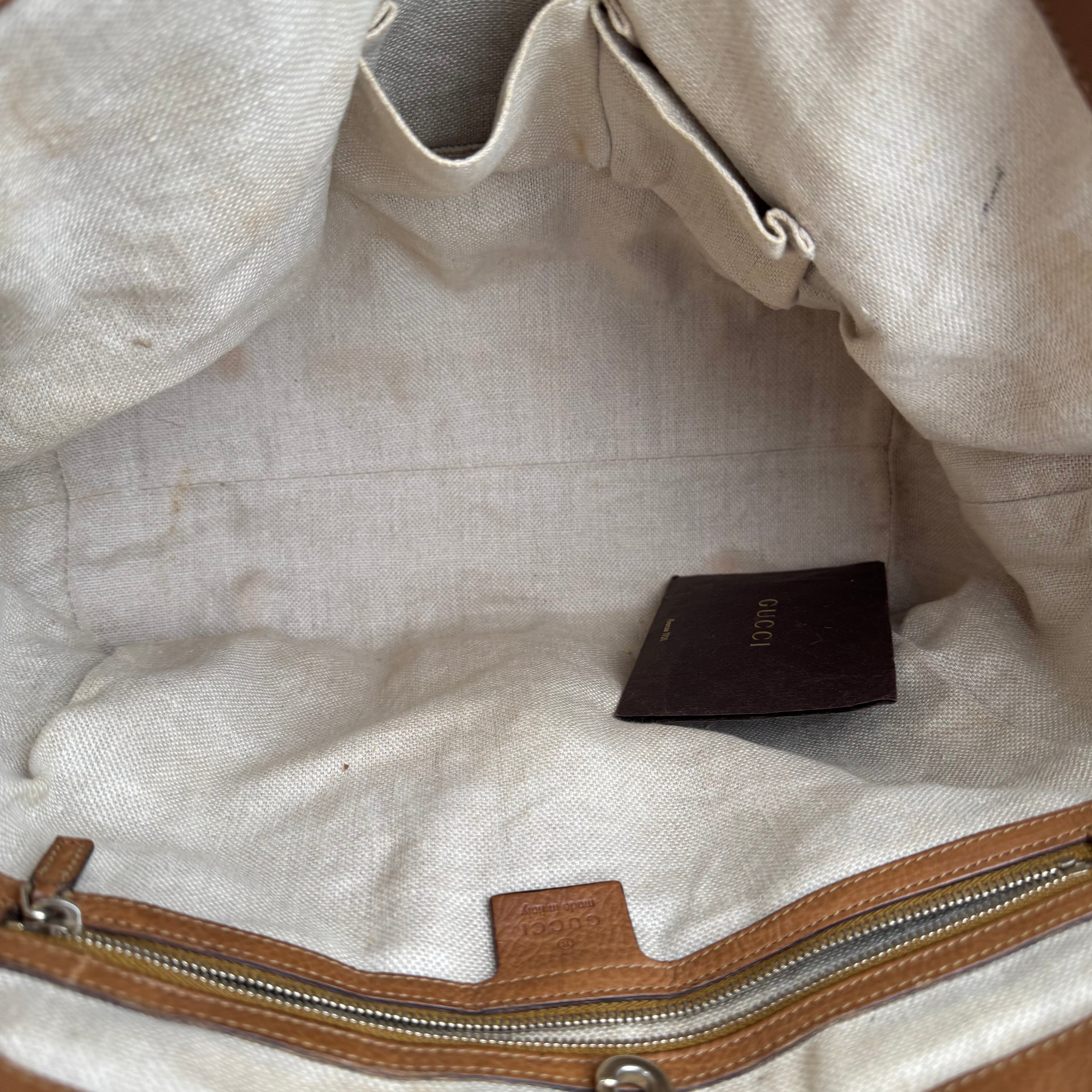 J3500 Gucci GG Marrakech Shopper Tote Brown- Pre Owned