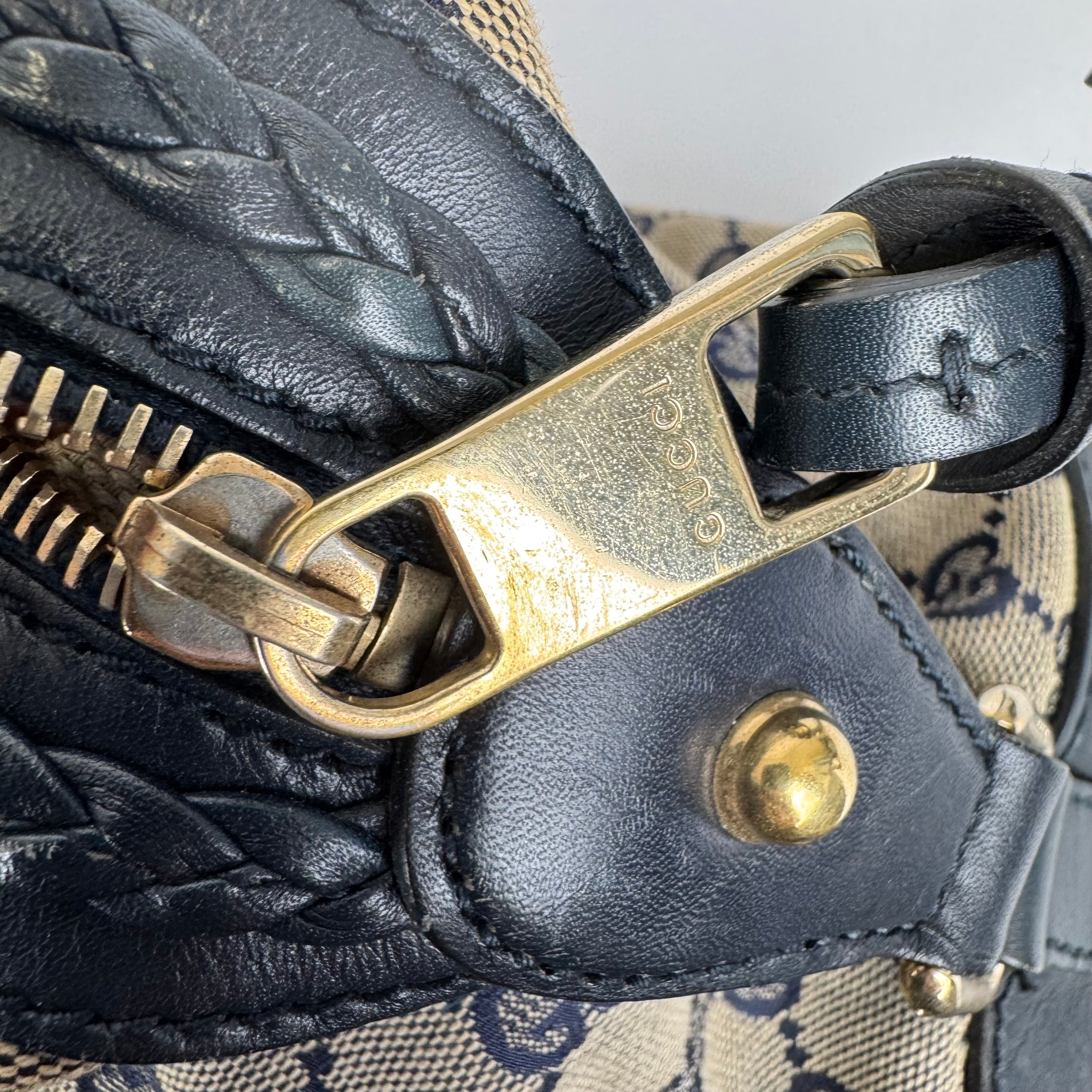 PRE OWNED- Gucci all-print GG handbag J0576B82173