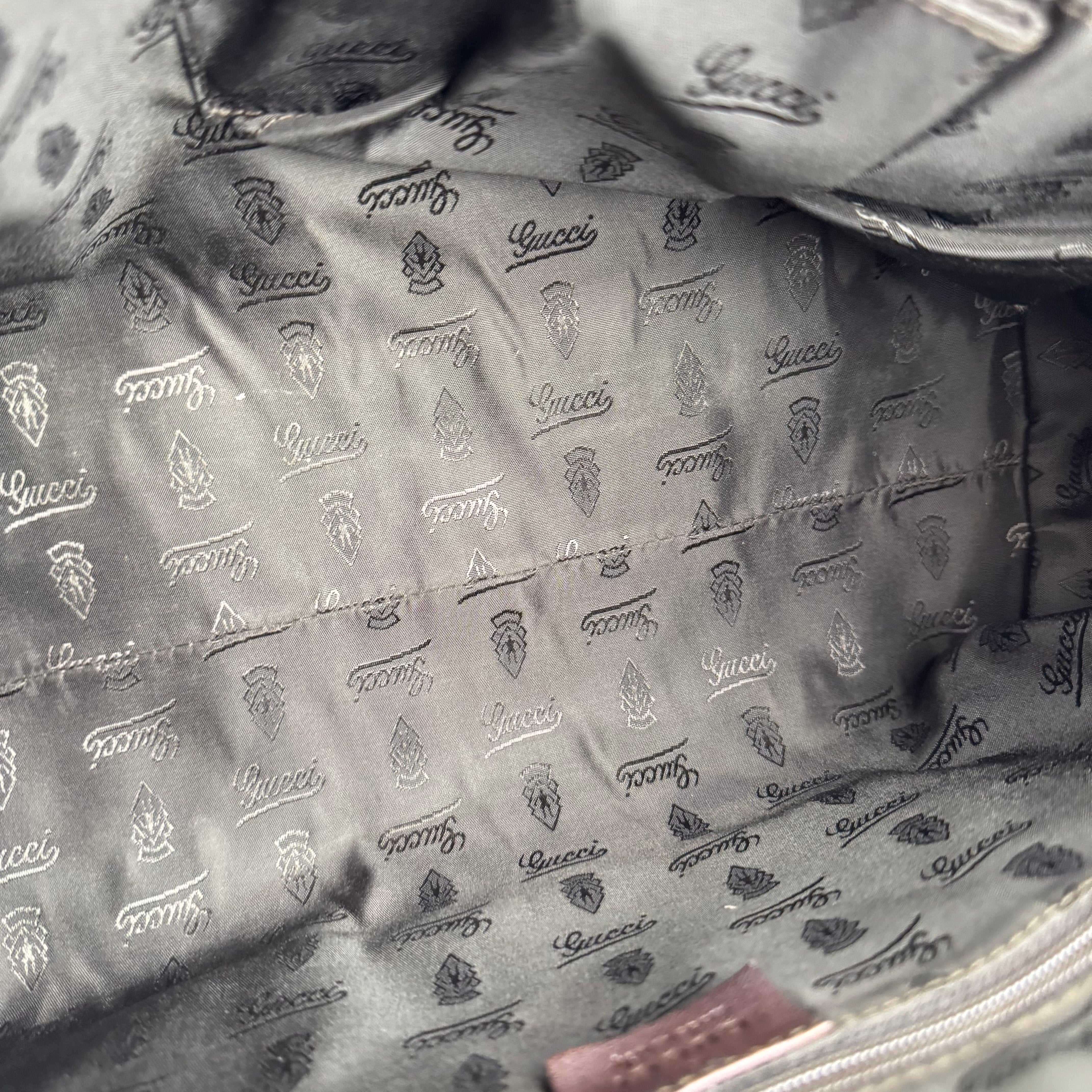 J3415 Gucci Brown GG Kristall Duchessa Boston Beige- Pre Owned