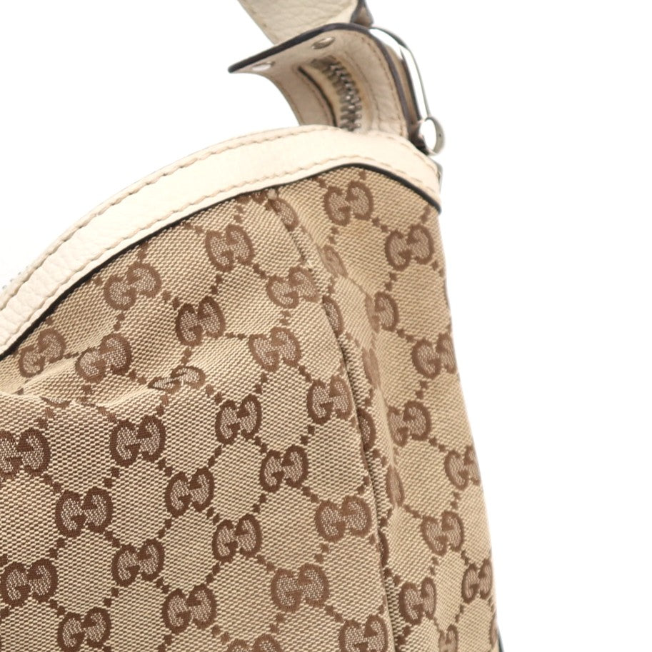 C2823 Gucci Shoulder Bag GG Canvas Bamboo Bar Hobo Bag | Pre-Owned Very Good Brown GG Canvas Canvas