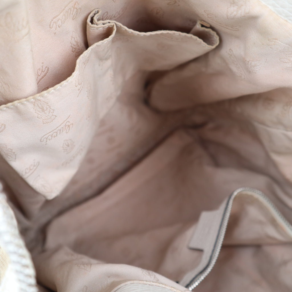 C2823 Gucci Shoulder Bag GG Canvas Bamboo Bar Hobo Bag | Pre-Owned Very Good Brown GG Canvas Canvas