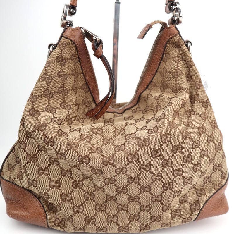 C2824 Gucci Shoulder Bag Beige/Brown GG Canvas Miss GG Original Hobo Bag | Pre-Owned Very Good Beige / Brown GG Canvas Canvas