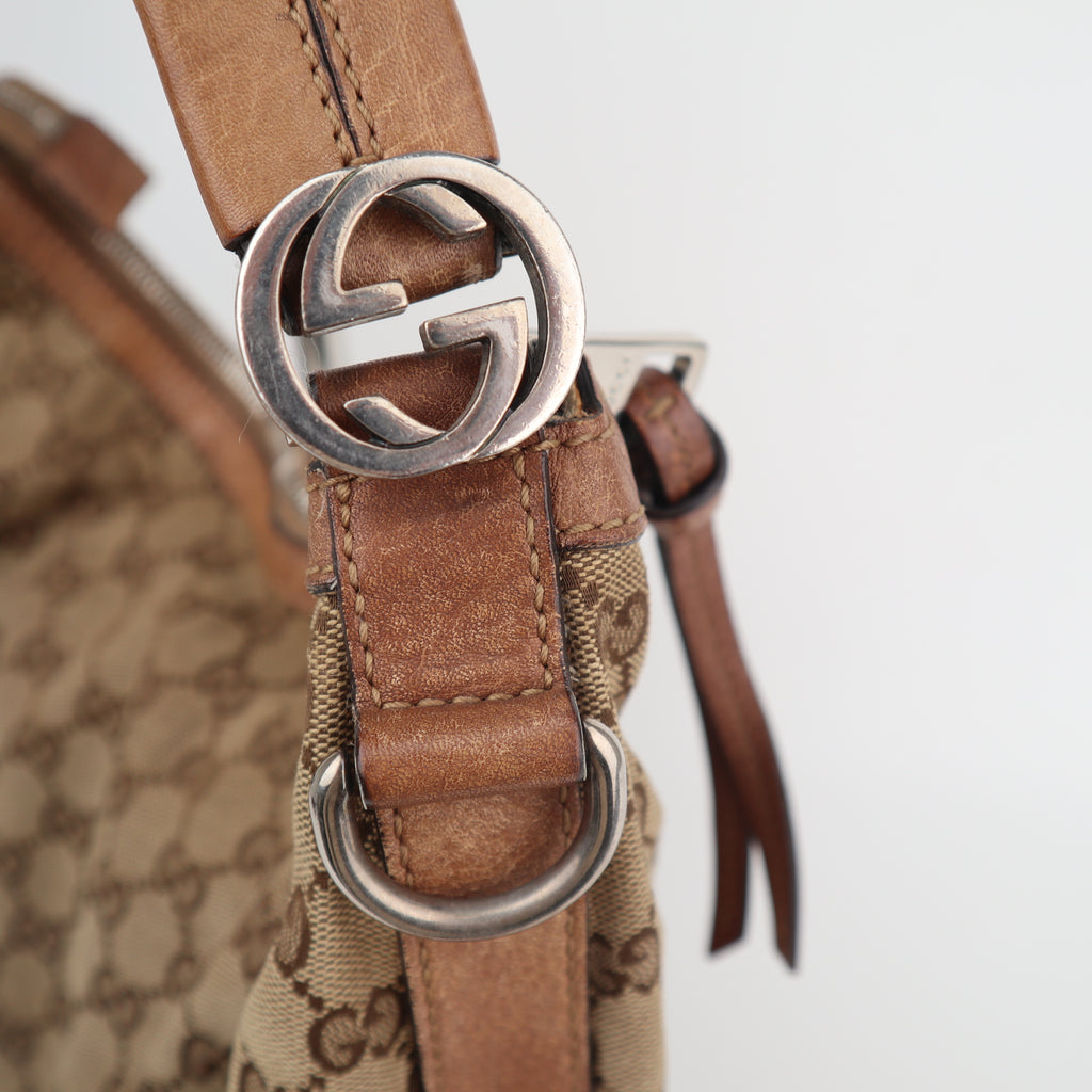 C2824 Gucci Shoulder Bag Beige/Brown GG Canvas Miss GG Original Hobo Bag | Pre-Owned Very Good Beige / Brown GG Canvas Canvas
