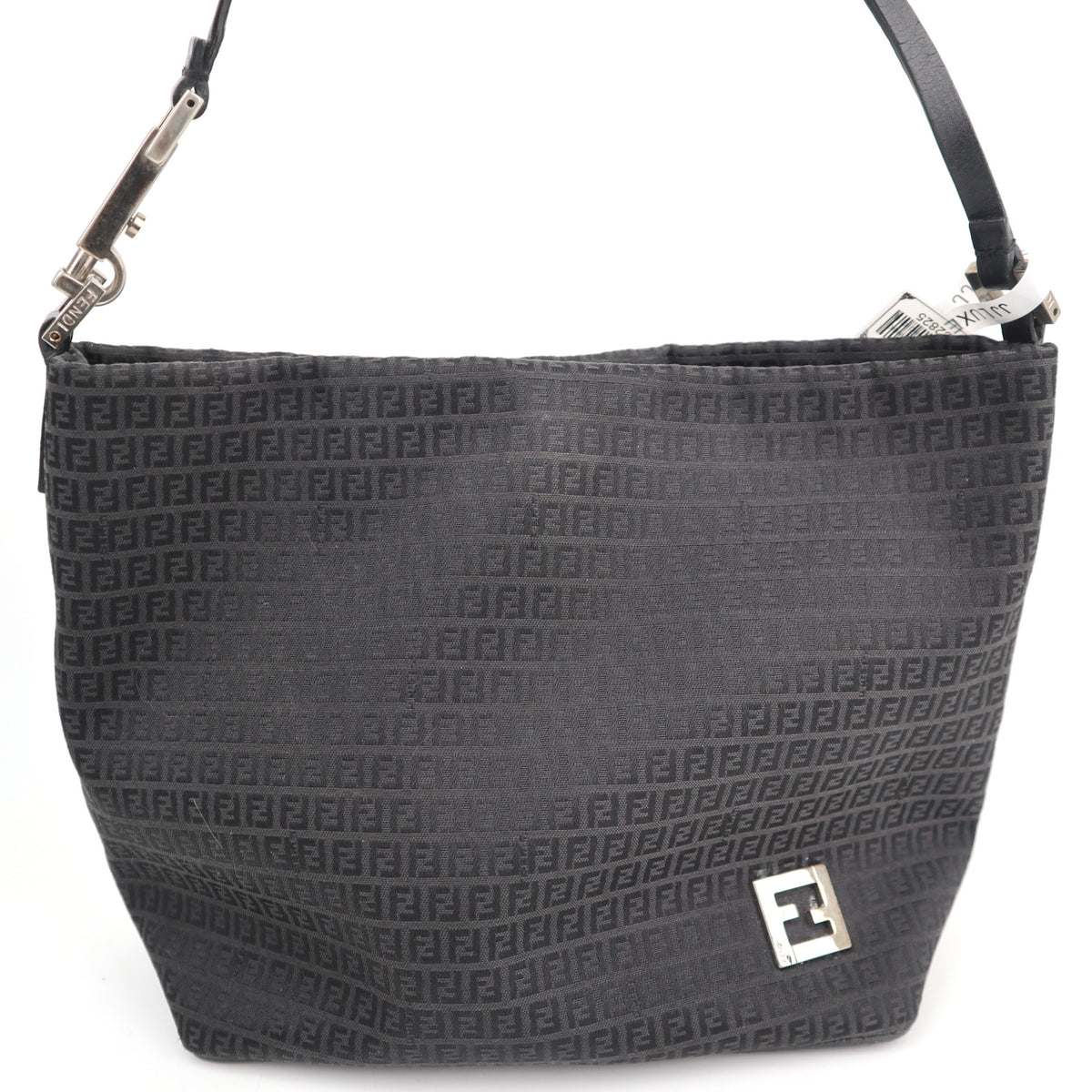 C2825 Fendi Shoulder Bag Zucchino Black | Pre-Owned Very Good Black Zucchino Canvas
