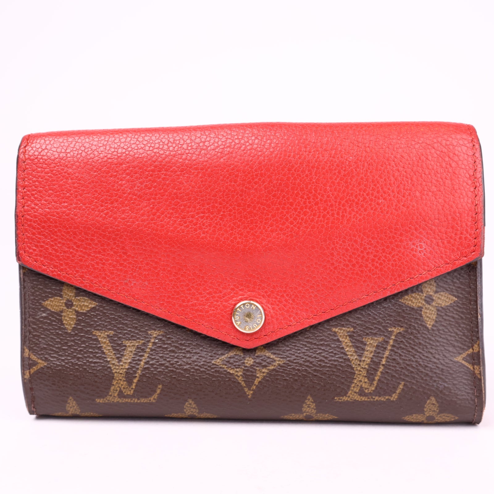 J3592 Louis Vuitton Cerise Monogram Canvas Pallas Compact Wallet- Pre Owned
