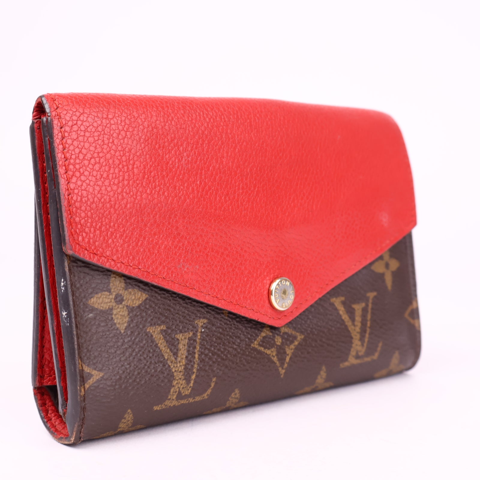 J3592 Louis Vuitton Cerise Monogram Canvas Pallas Compact Wallet- Pre Owned