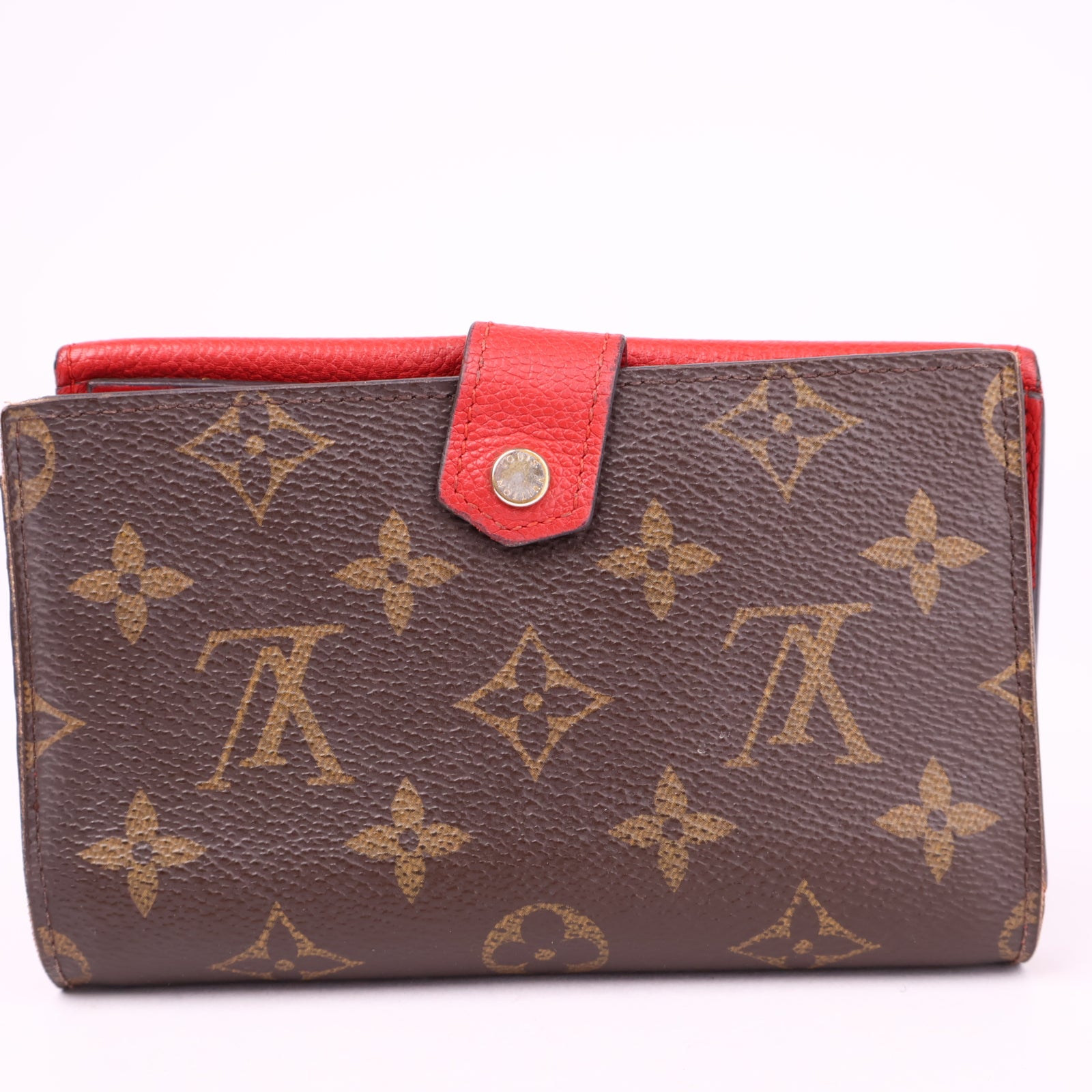 J3592 Louis Vuitton Cerise Monogram Canvas Pallas Compact Wallet- Pre Owned