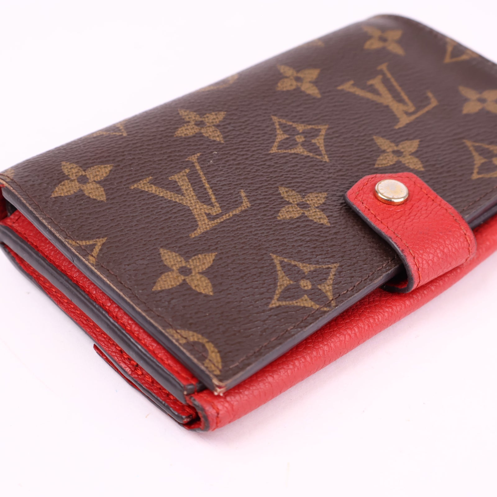 J3592 Louis Vuitton Cerise Monogram Canvas Pallas Compact Wallet- Pre Owned